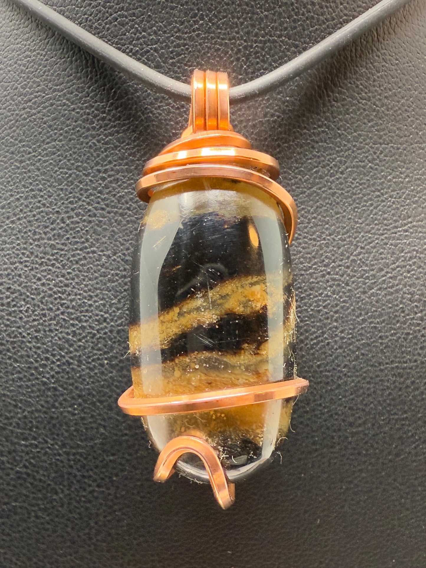 Zebra Amber Copper PENDANT #1