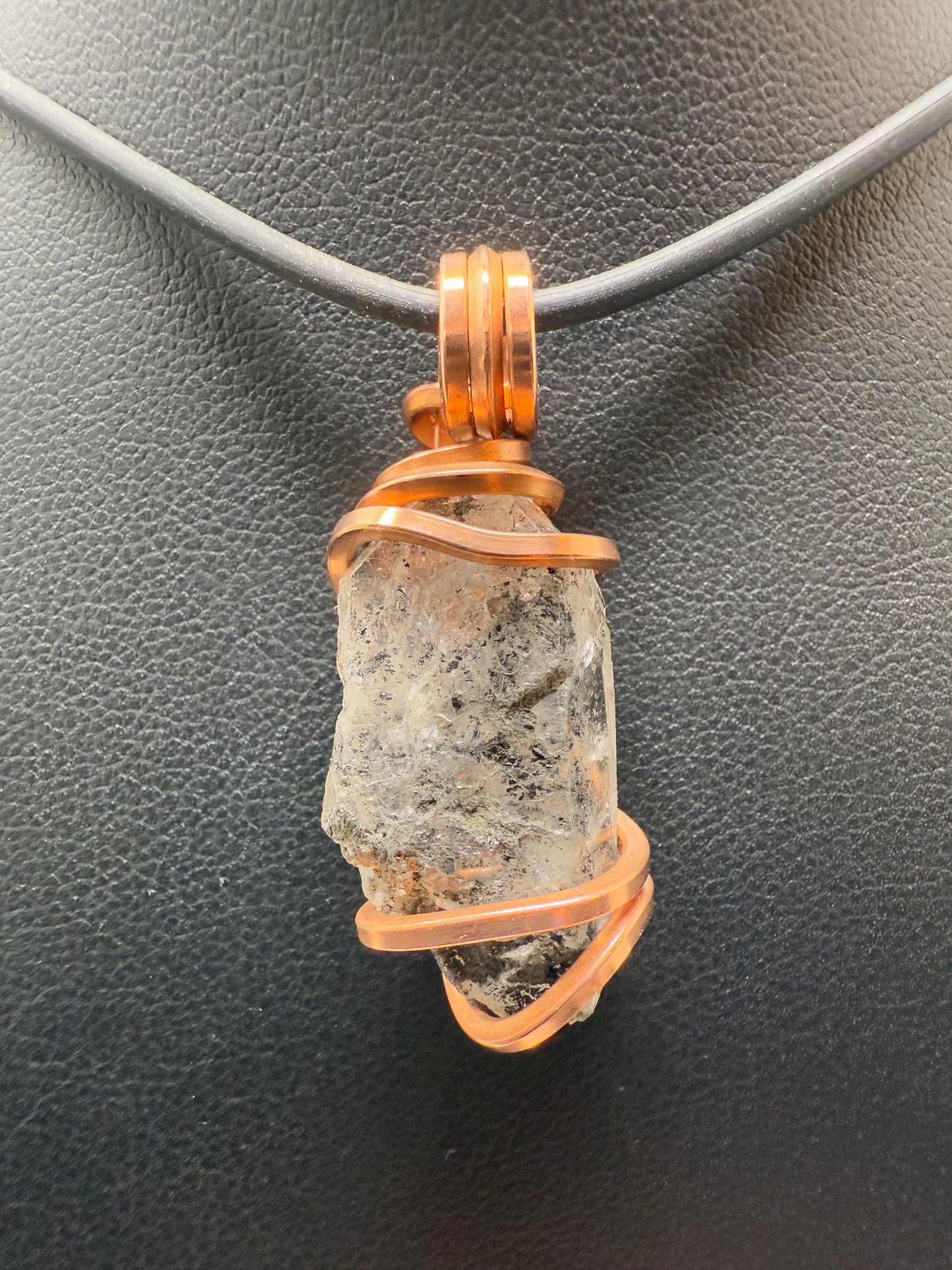 Smoky Herkimer Quartz Copper PENDANT