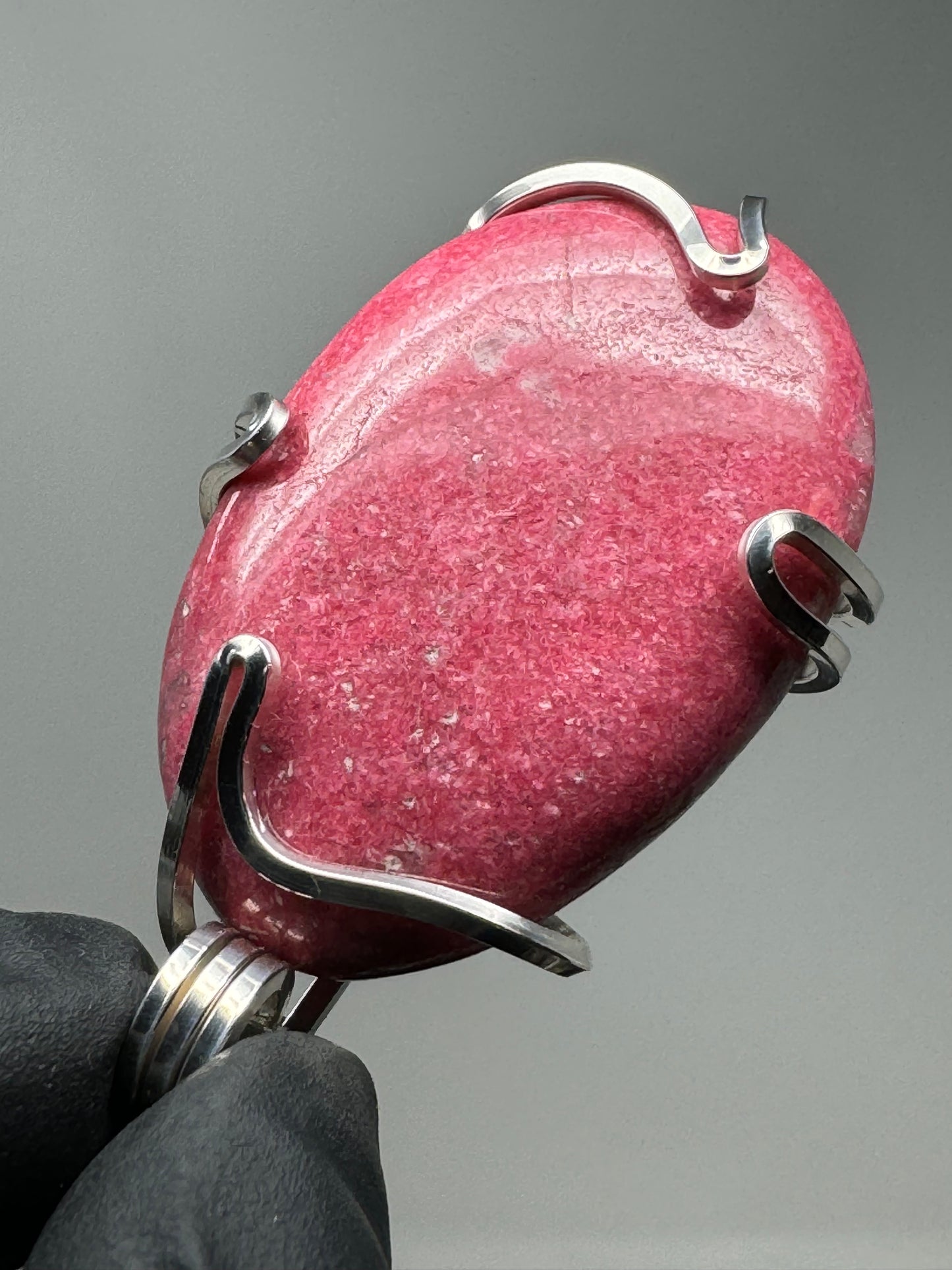 Thulite Sterling Silver Large PENDANT