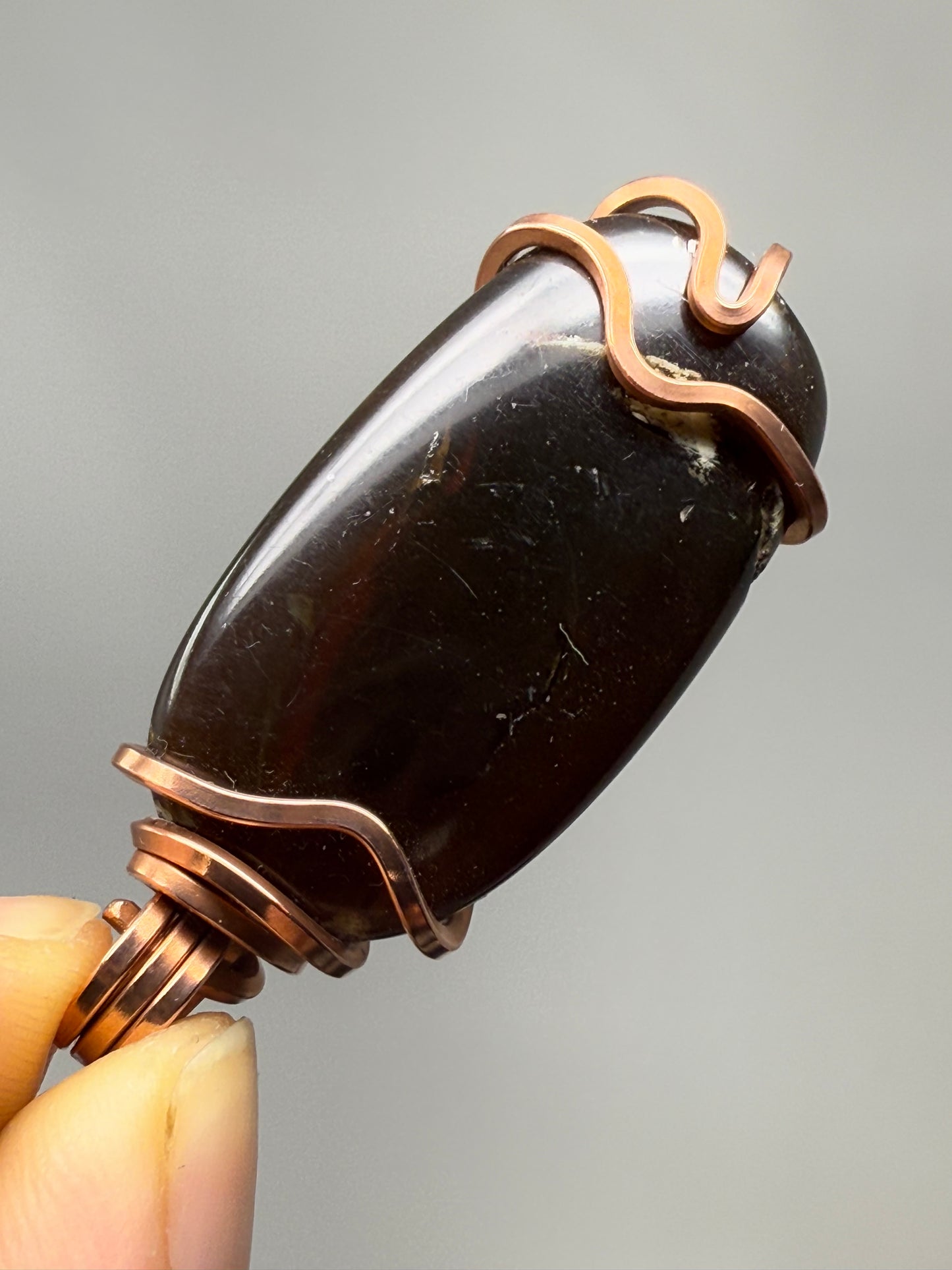 Zebra Amber Copper PENDANT #2