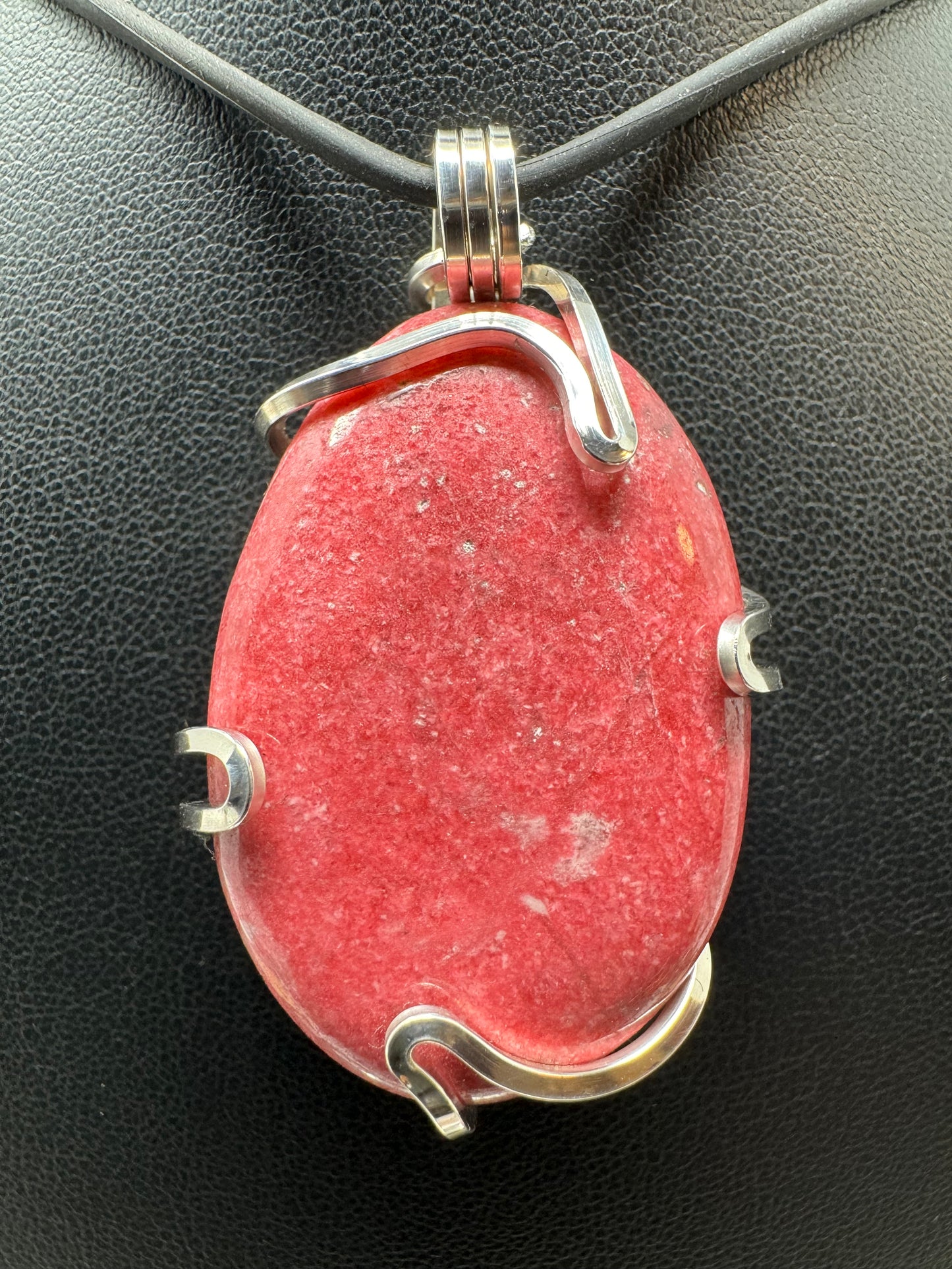 Thulite Sterling Silver Large PENDANT
