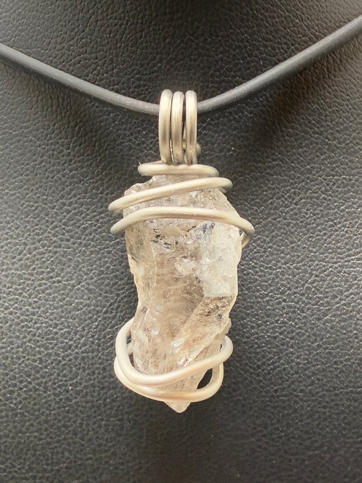 Smoky Herkimer Quartz Titanium PENDANT