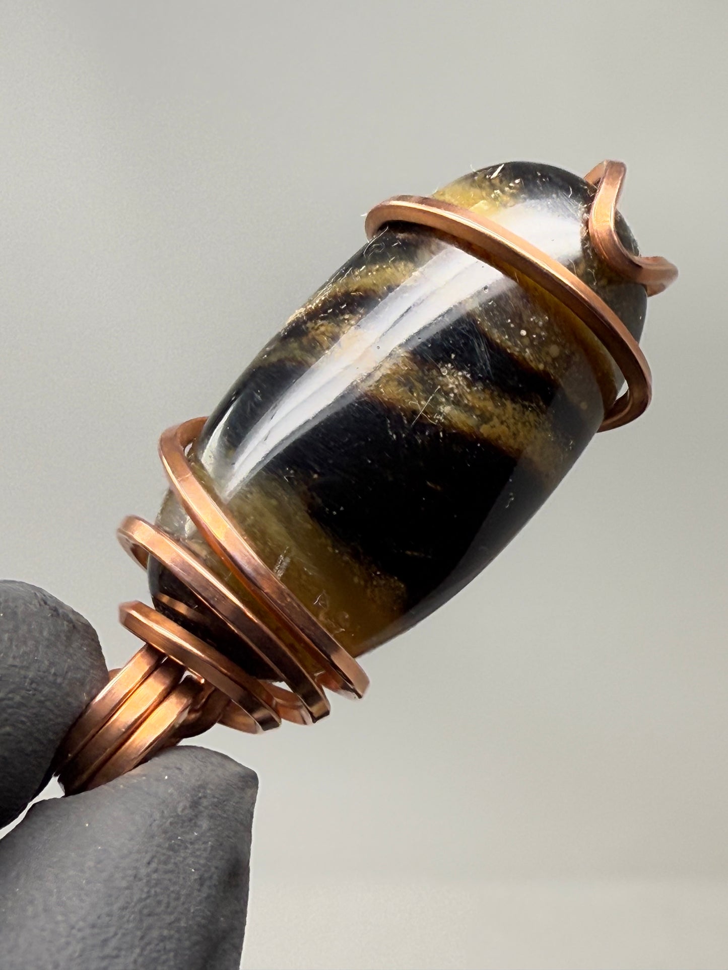 Zebra Amber Copper PENDANT #1