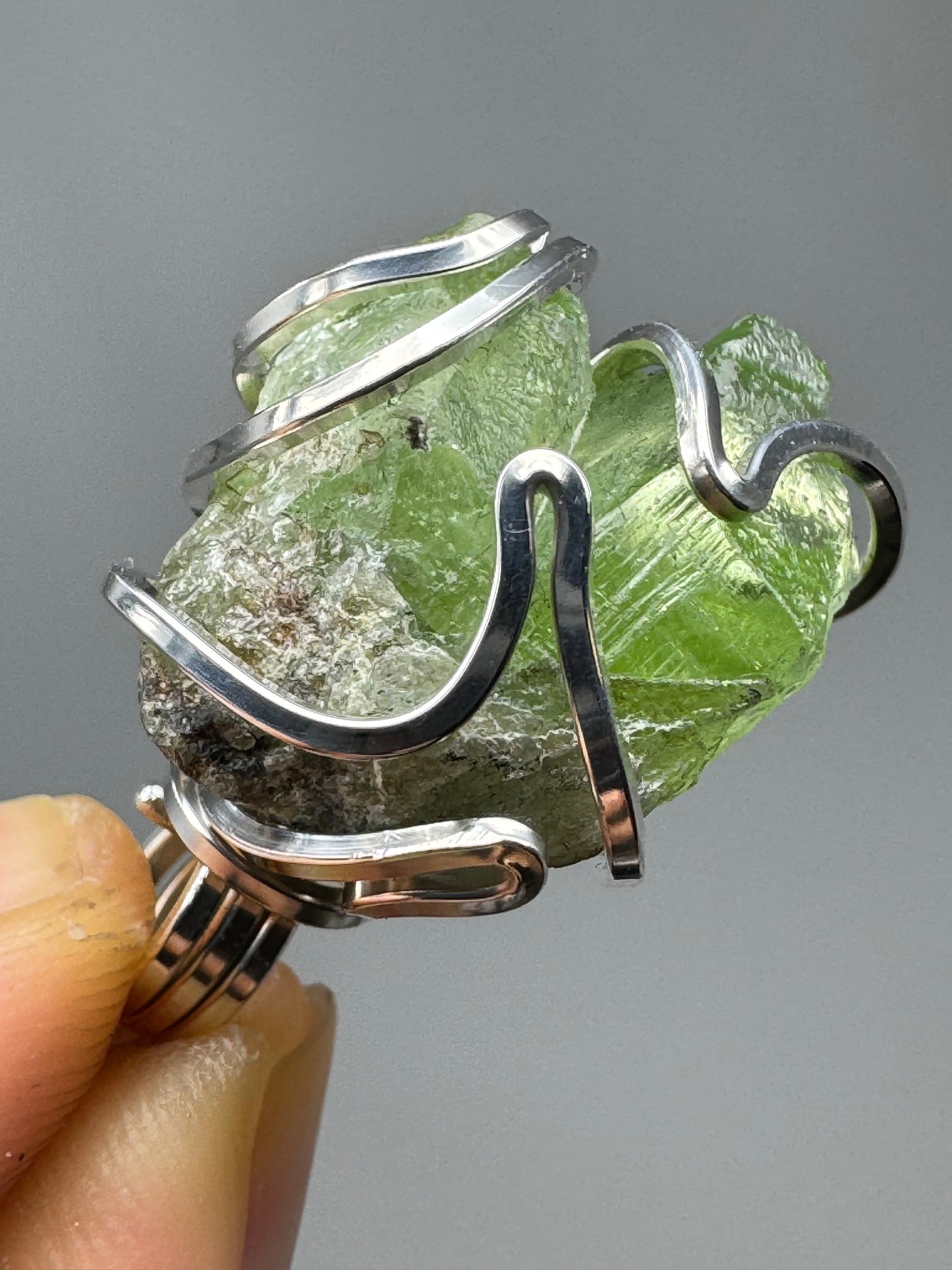 Peridot Twin Sterling Silver PENDANT #3