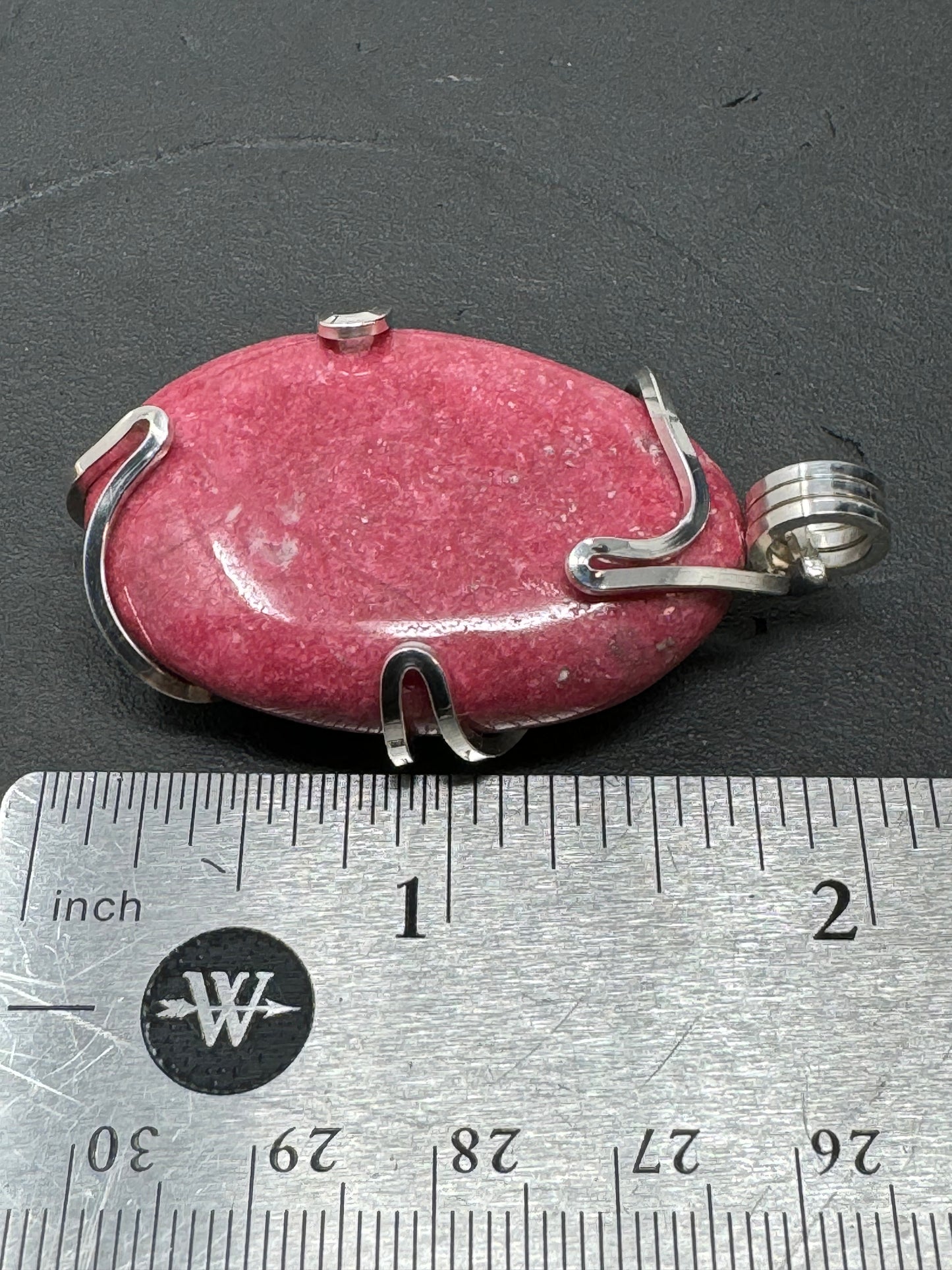 Thulite Sterling Silver Large PENDANT