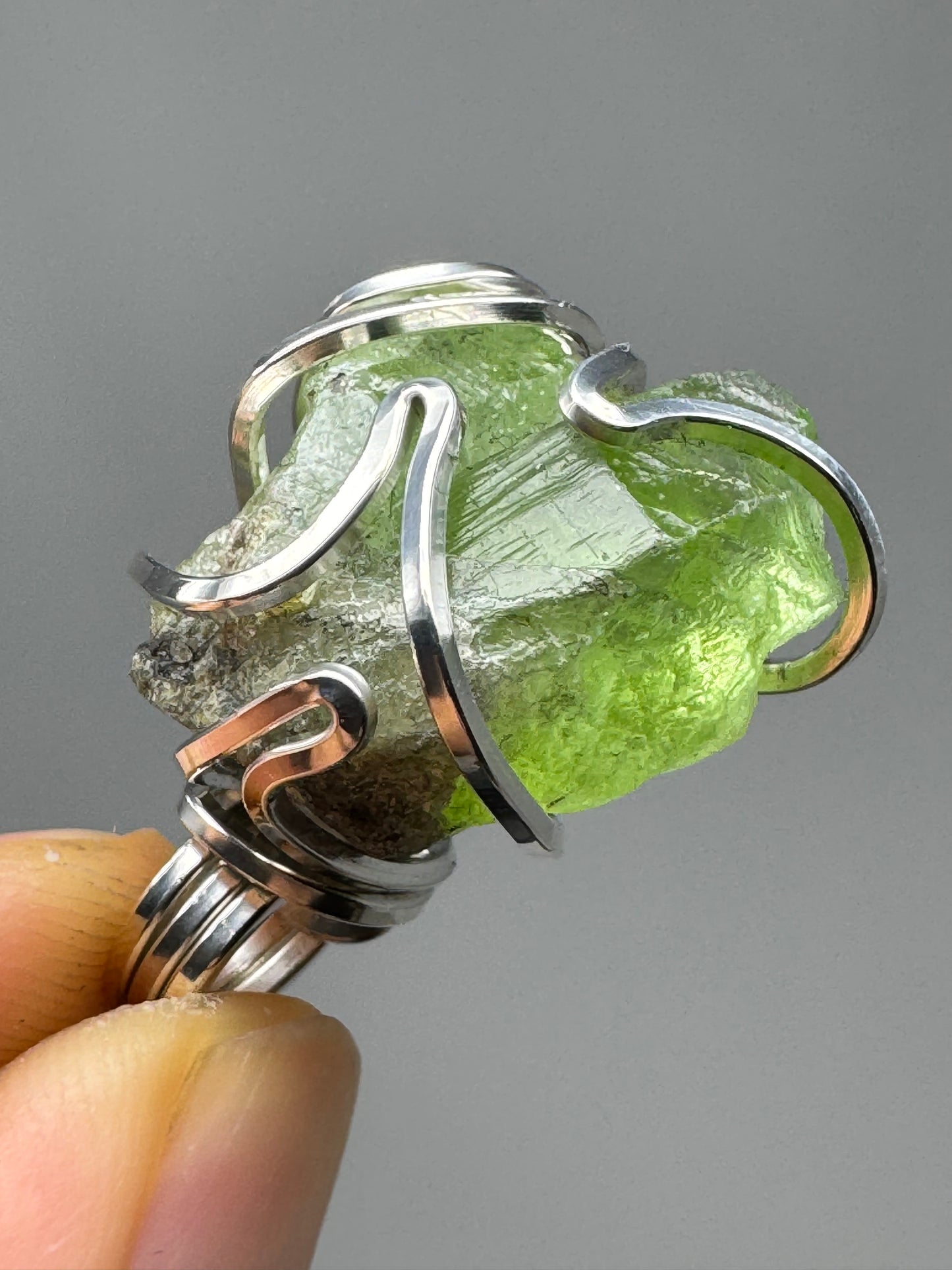 Peridot Twin Sterling Silver PENDANT #3