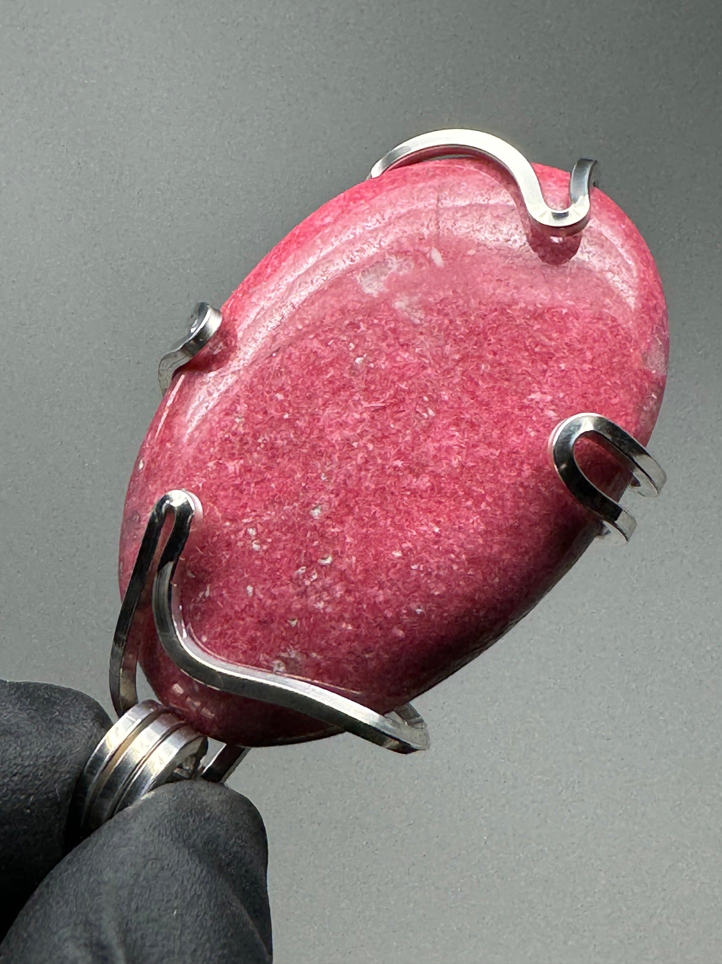 Thulite Sterling Silver Large PENDANT