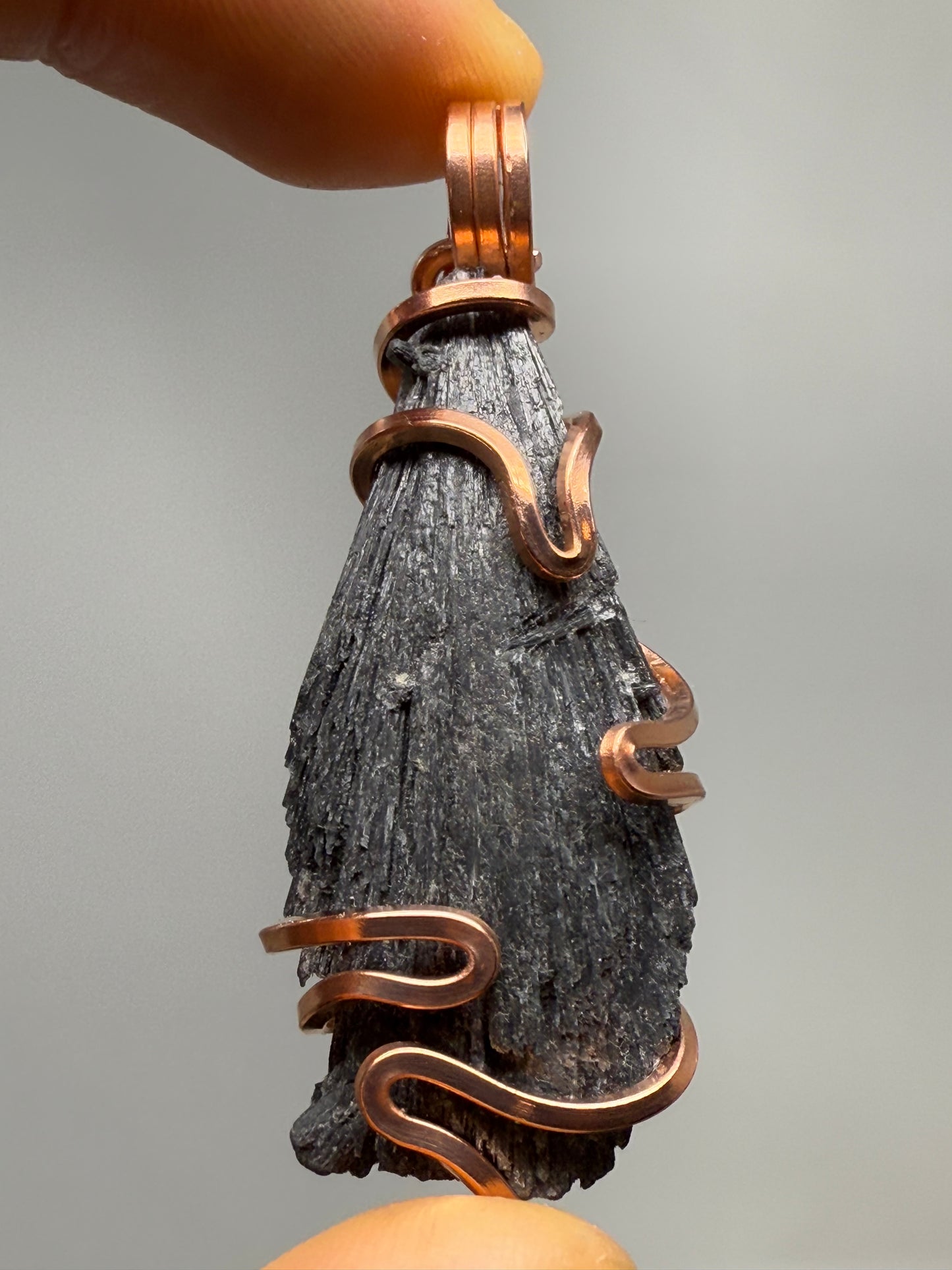 Black Kyanite Copper PENDANT #4