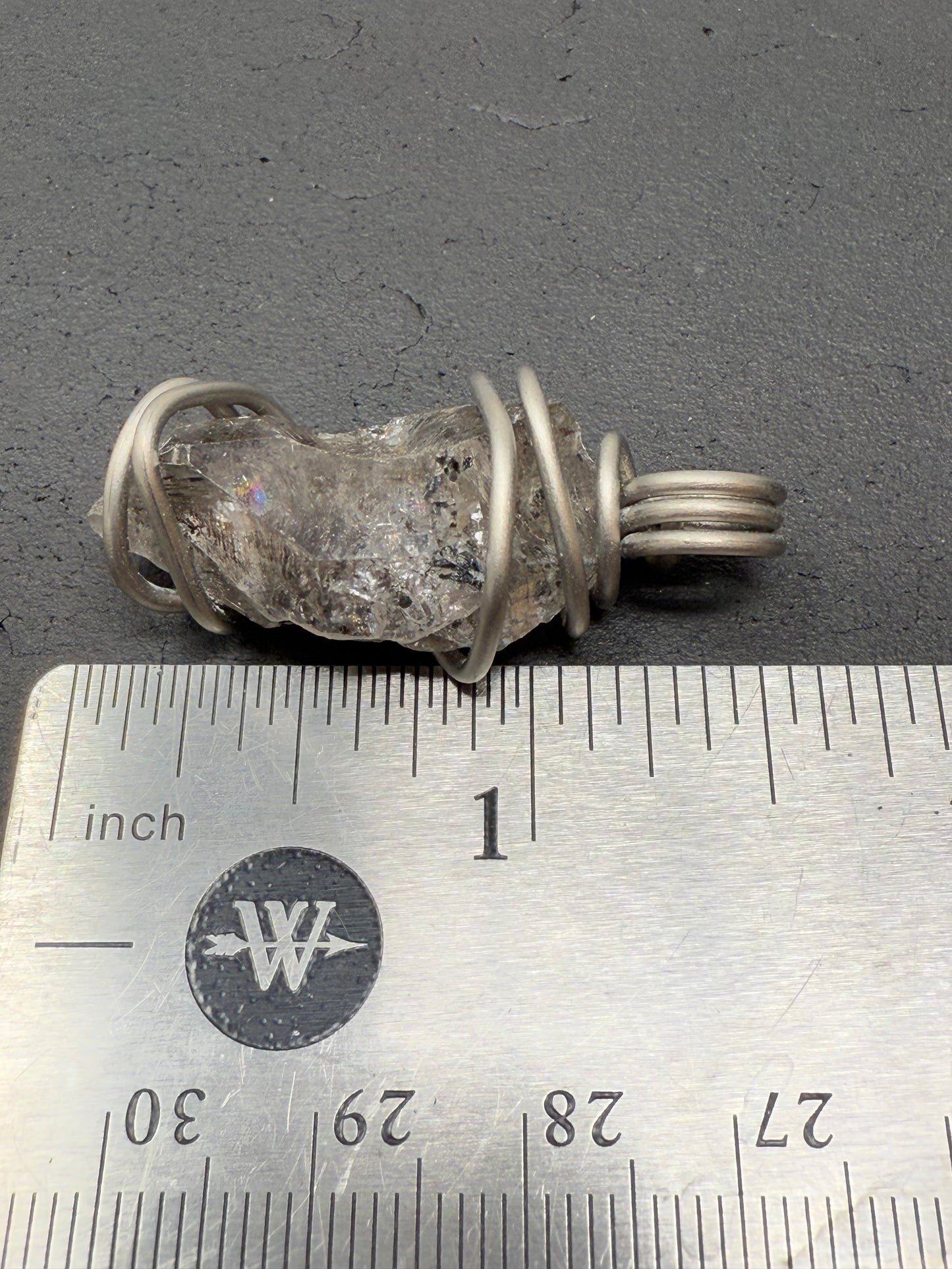 Smoky Herkimer Quartz Titanium PENDANT