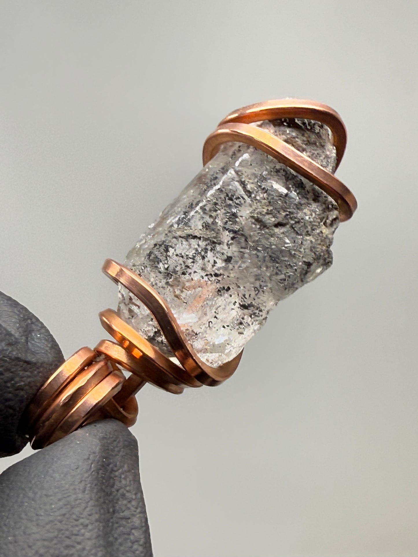 Smoky Herkimer Quartz Copper PENDANT