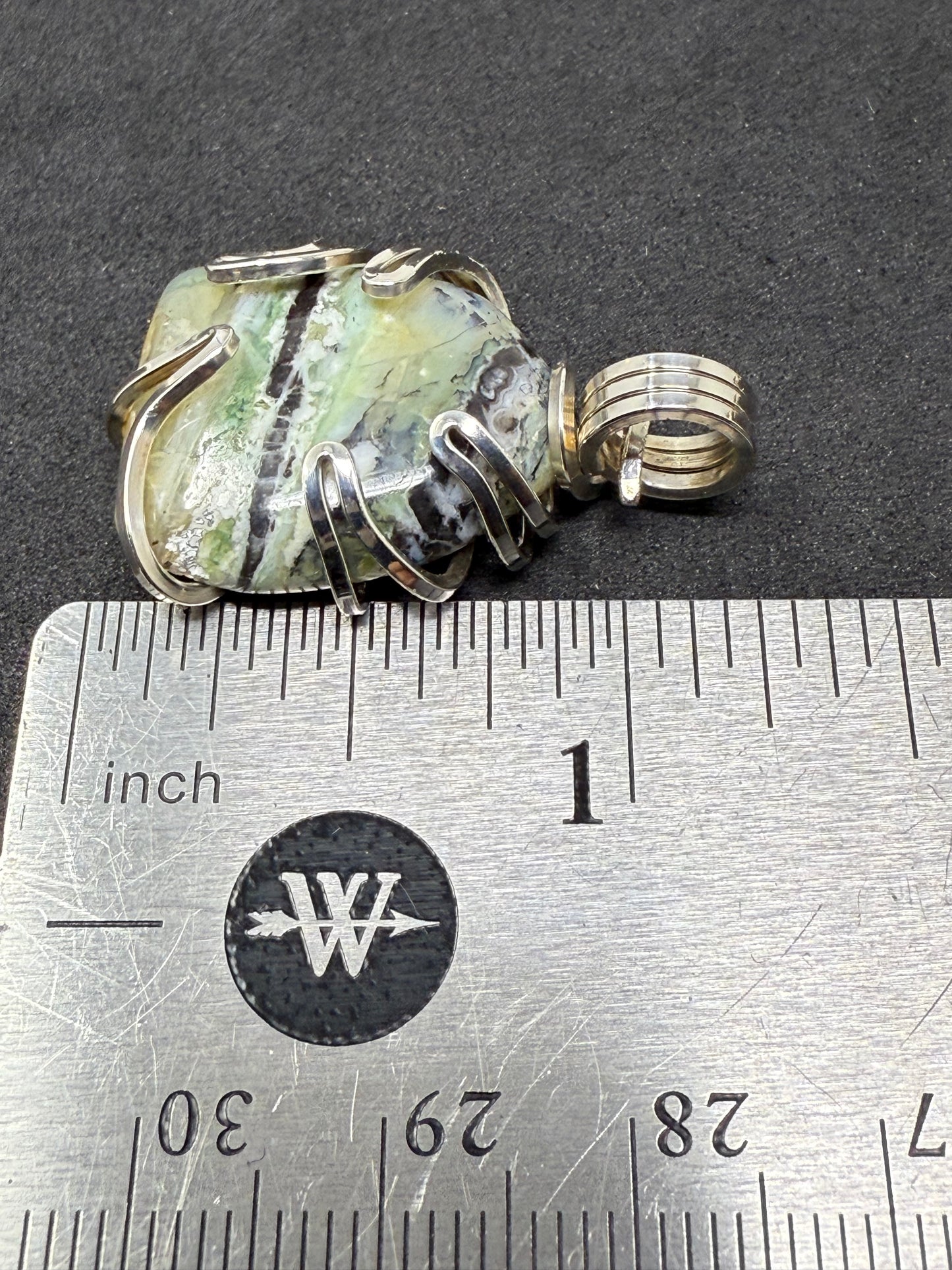 Australian Green Opal Sterling Silver PENDANT
