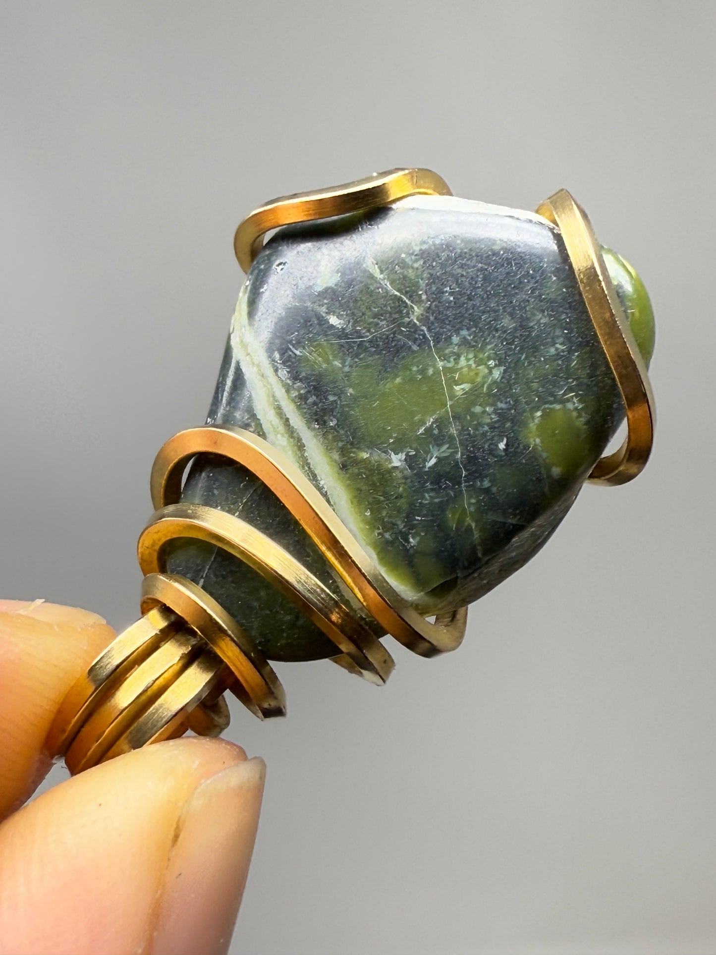 Washington Serpentine Merlin’s Gold Copper Alloy PENDANT #1