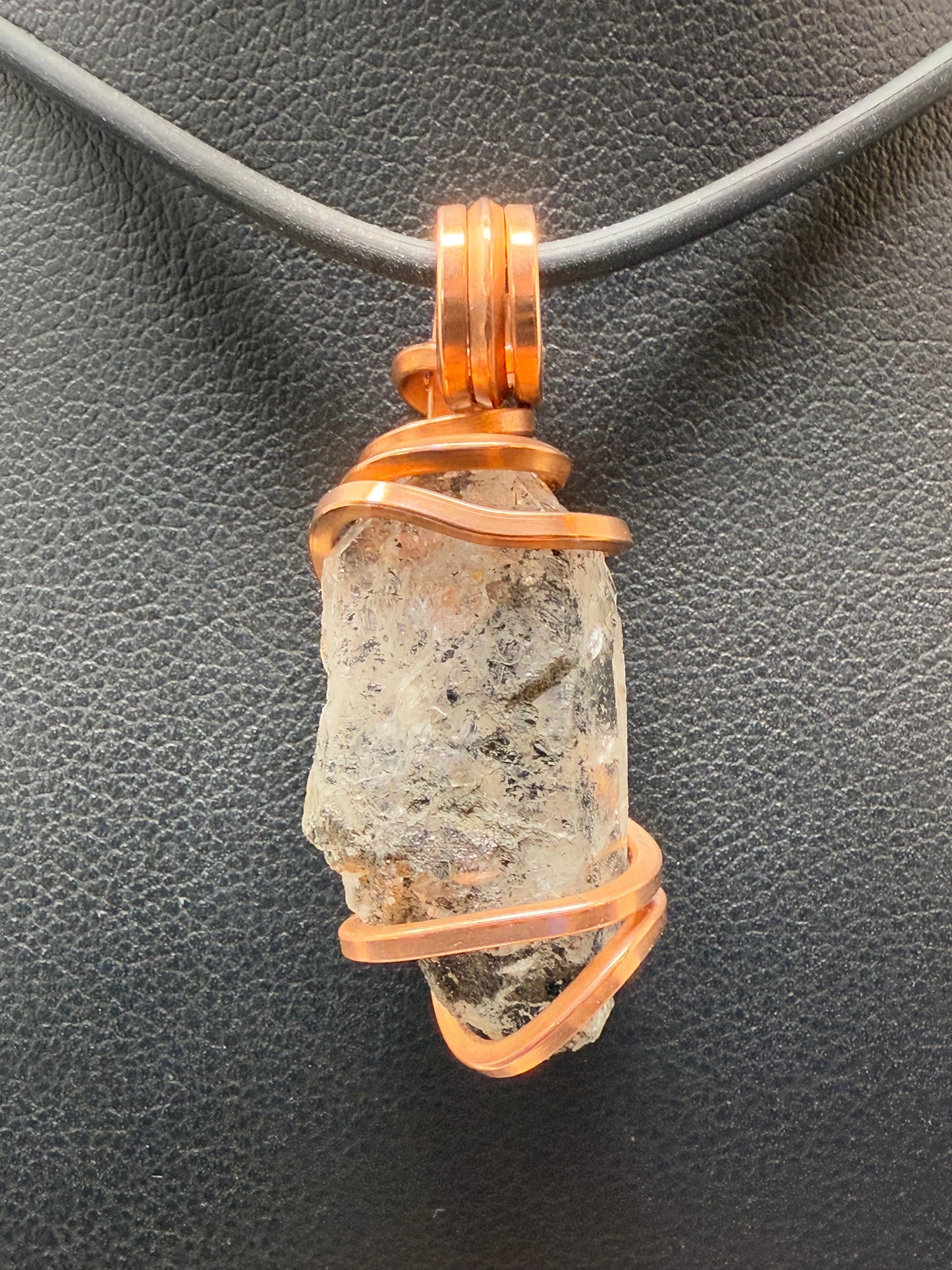 Smoky Herkimer Quartz Copper PENDANT