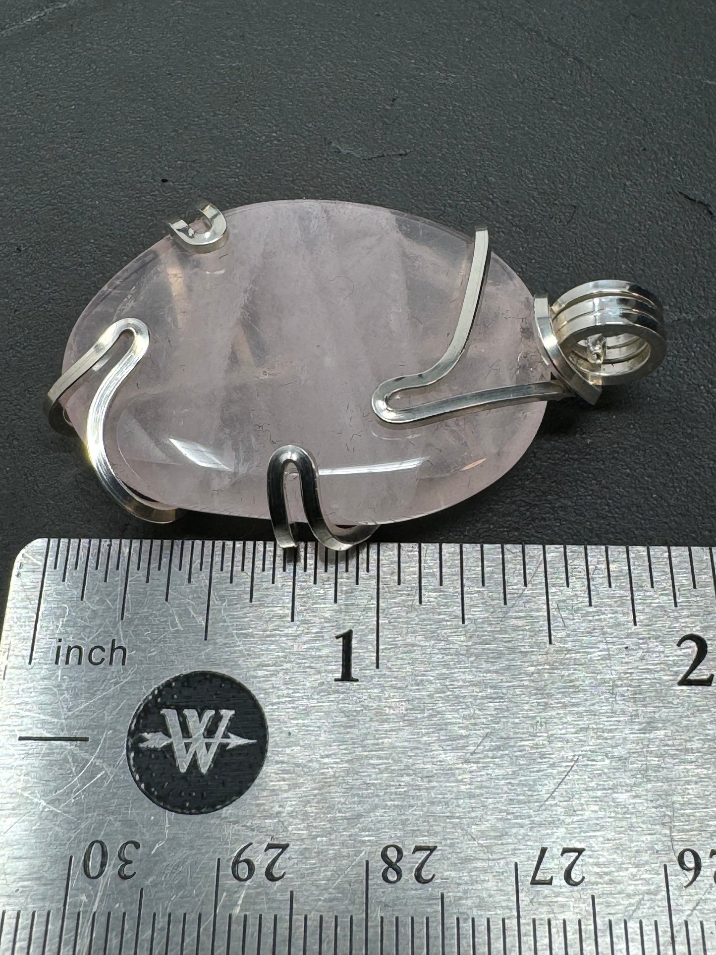 Rose Quartz Sterling Silver PENDANT