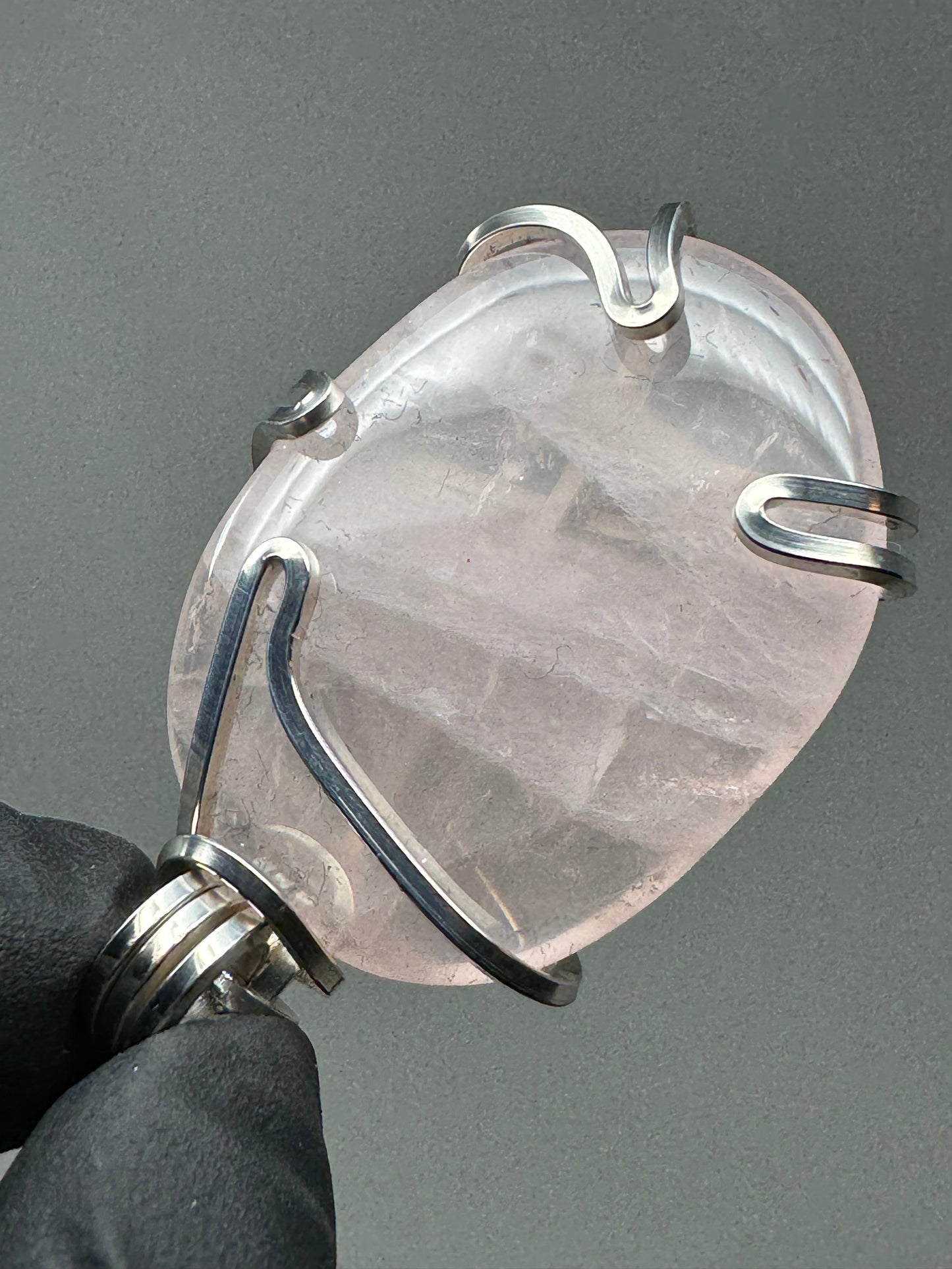 Rose Quartz Sterling Silver PENDANT