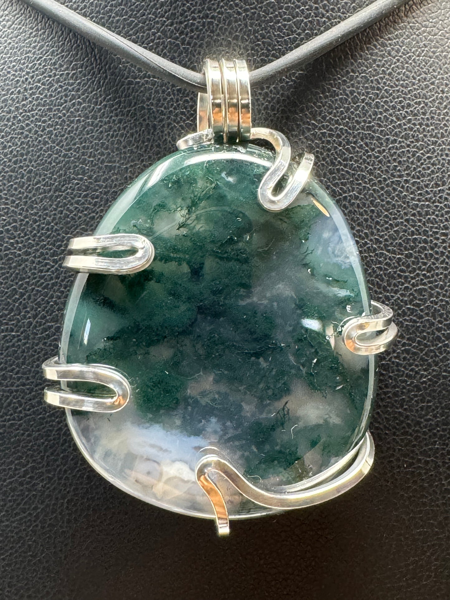 Moss Agate Sterling Silver PENDANT