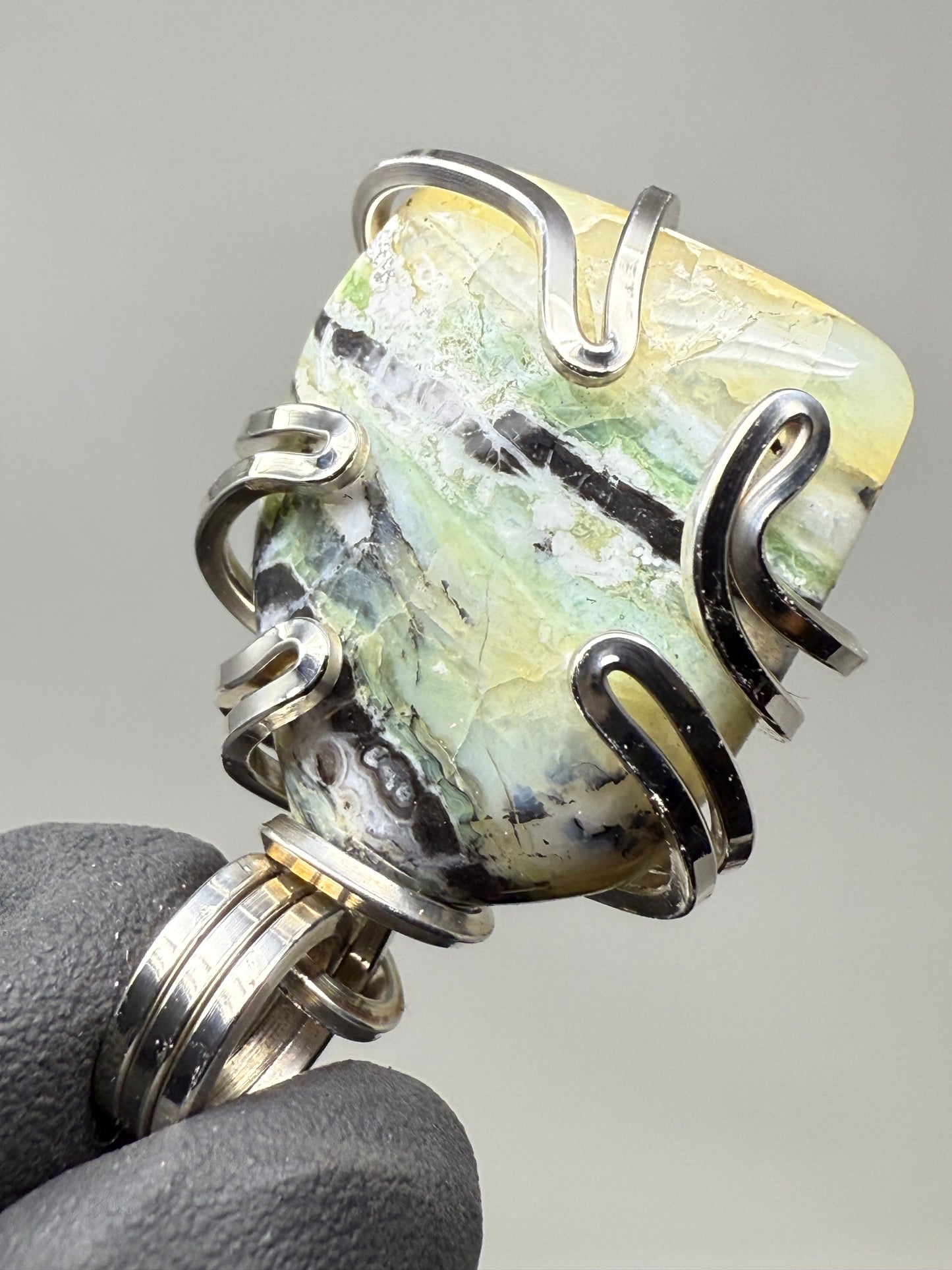 Australian Green Opal Sterling Silver PENDANT