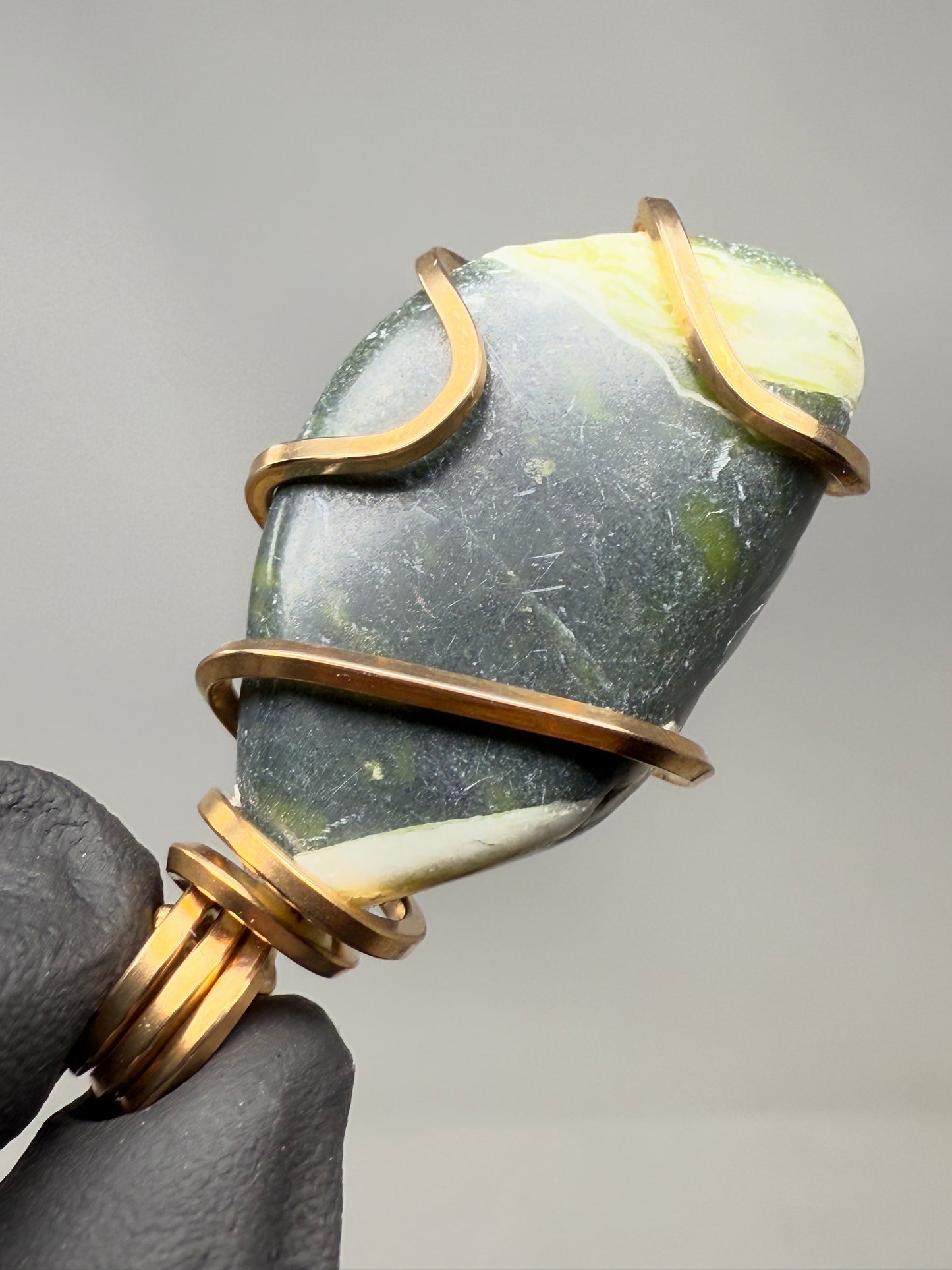 Washington Serpentine Merlin’s Gold Copper Alloy PENDANT #4