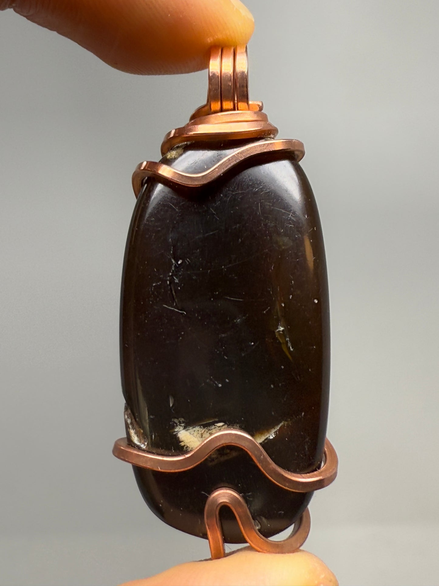 Zebra Amber Copper PENDANT #2