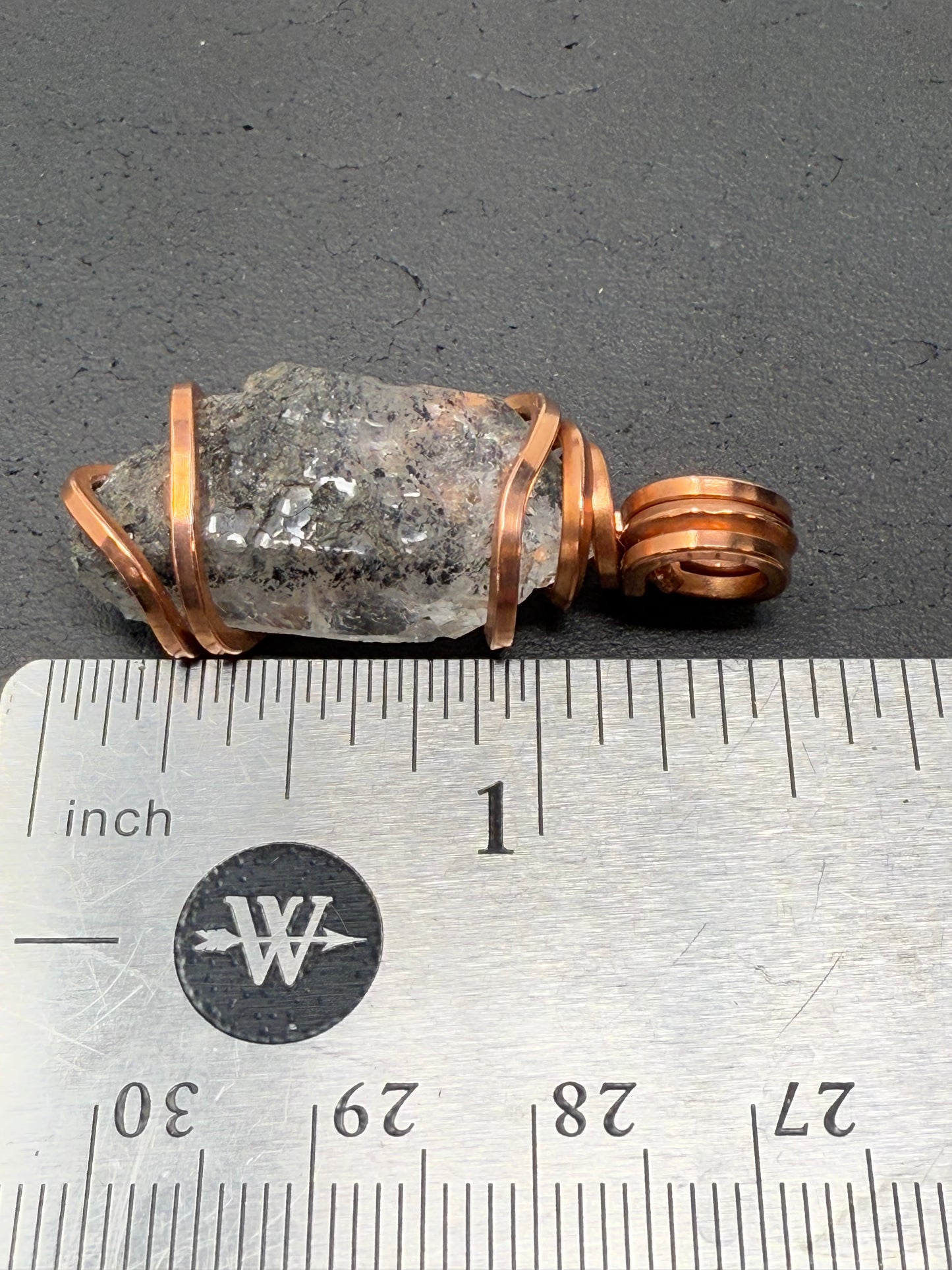 Smoky Herkimer Quartz Copper PENDANT