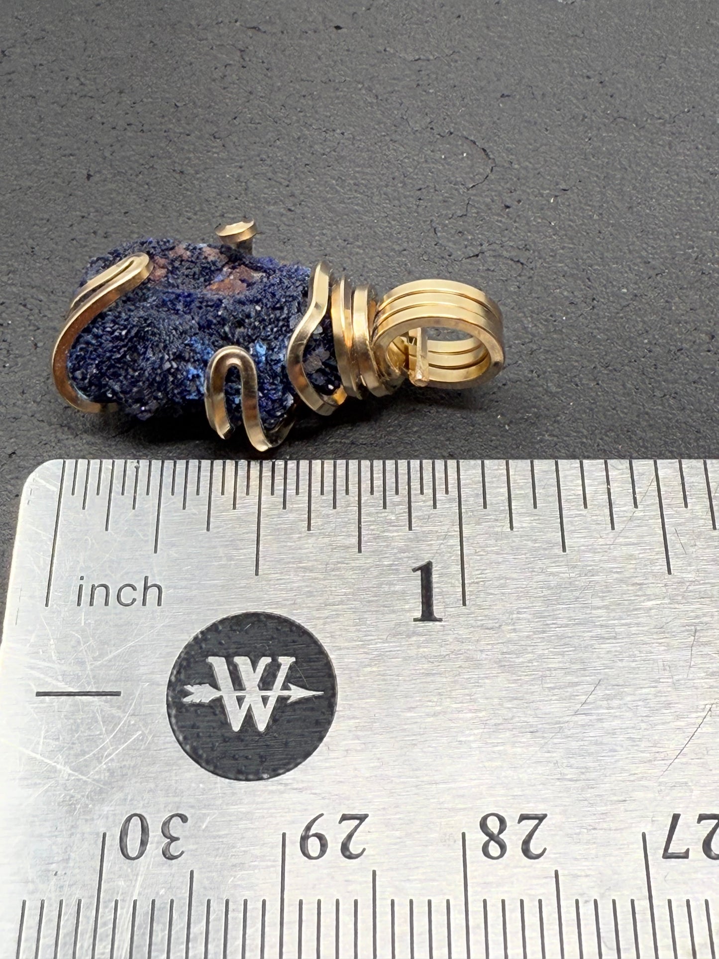 Azurite Yellow Gold Filled PENDANT