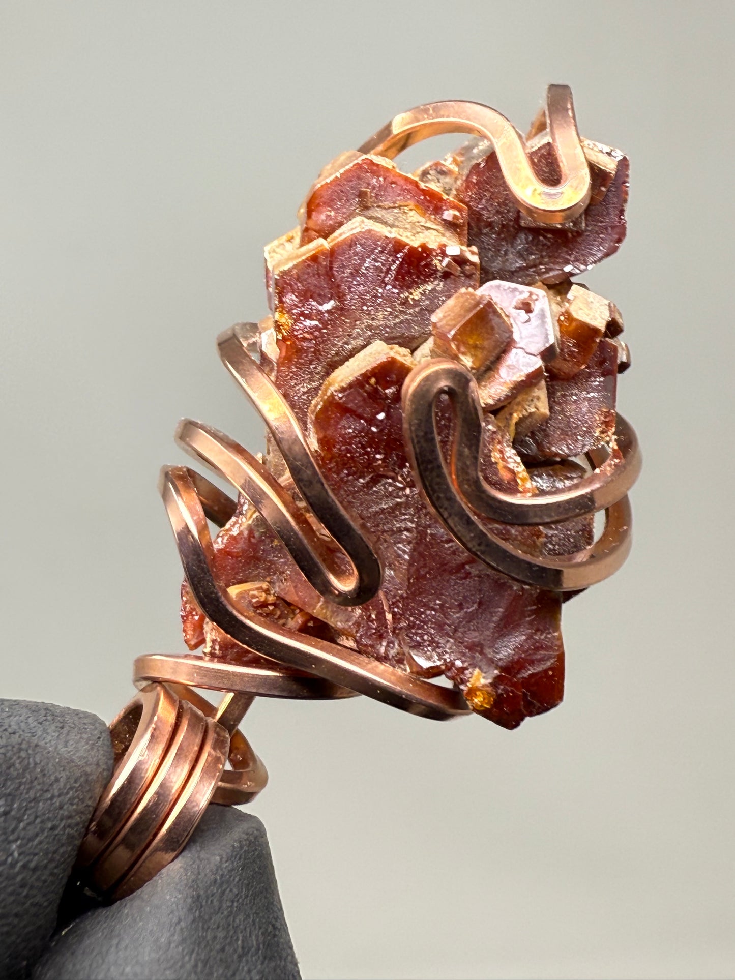 Vanadinite Large Copper PENDANT