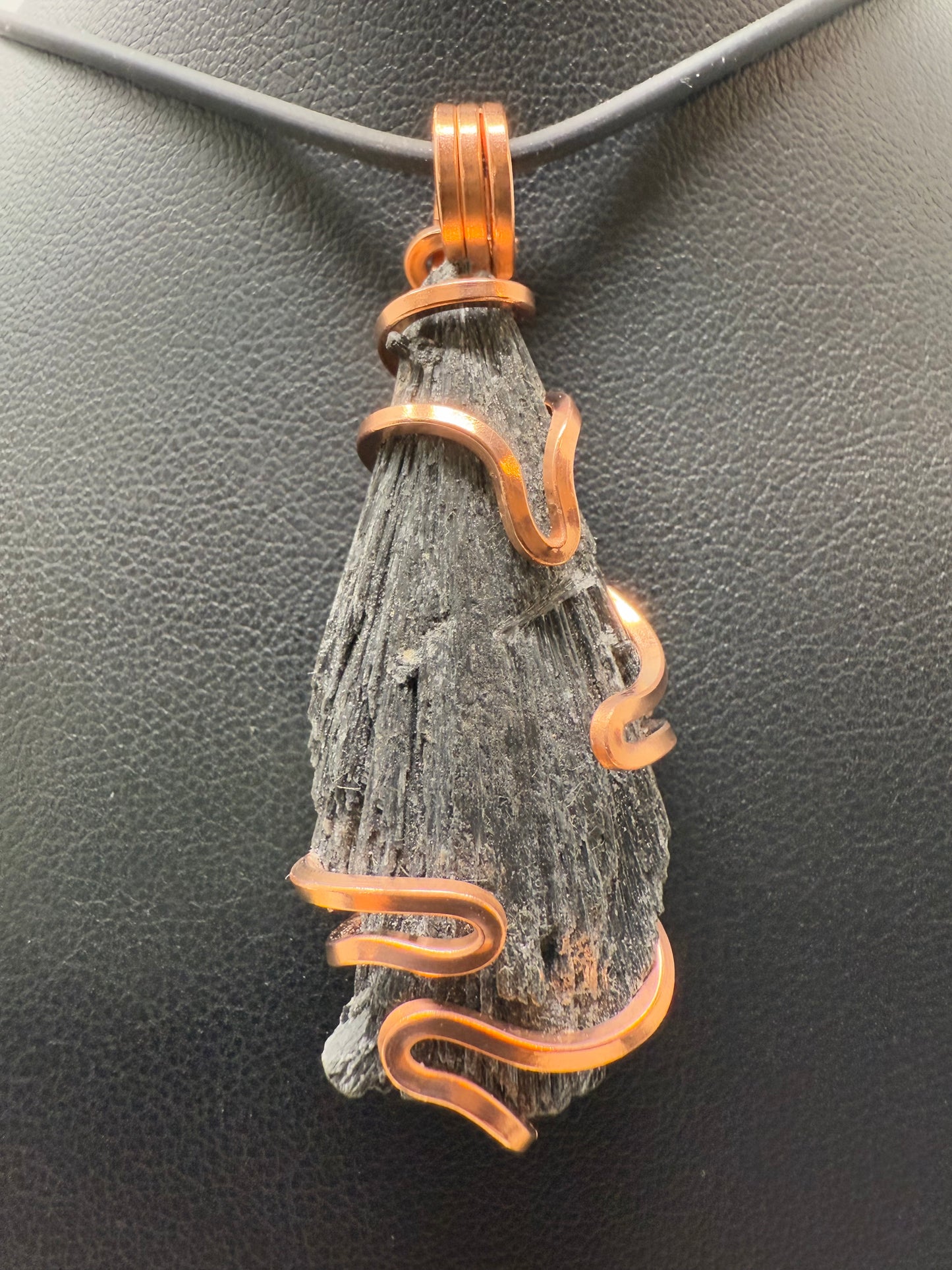 Black Kyanite Copper PENDANT #4