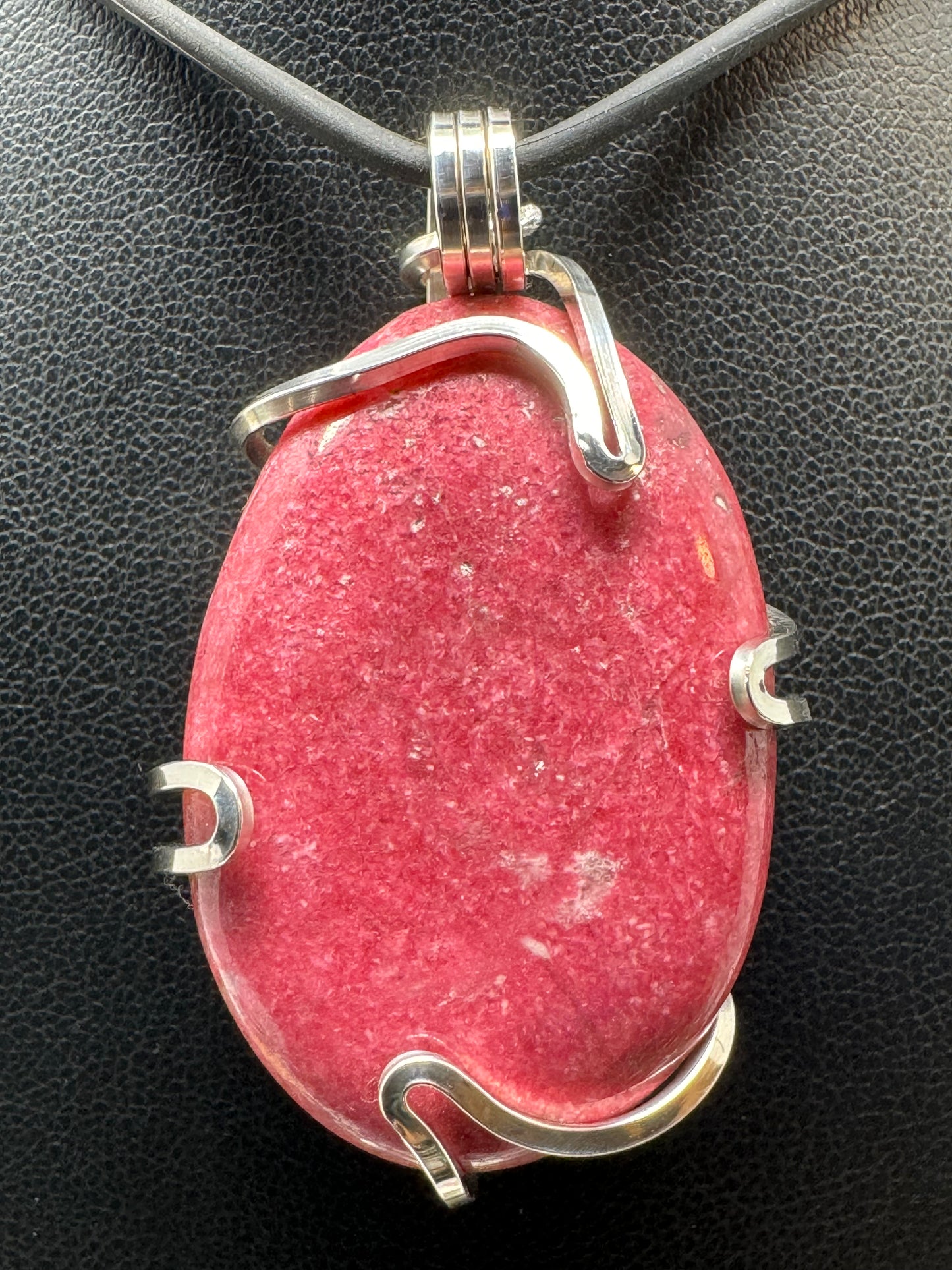 Thulite Sterling Silver Large PENDANT