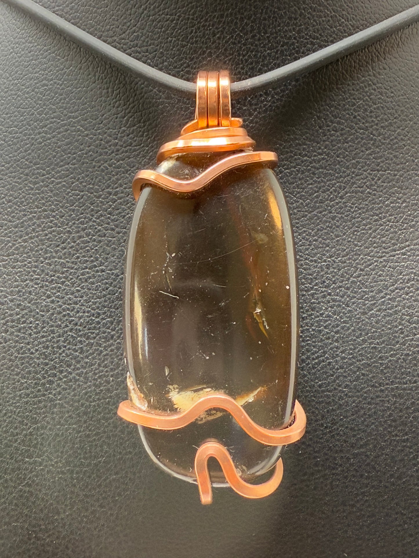 Zebra Amber Copper PENDANT #2