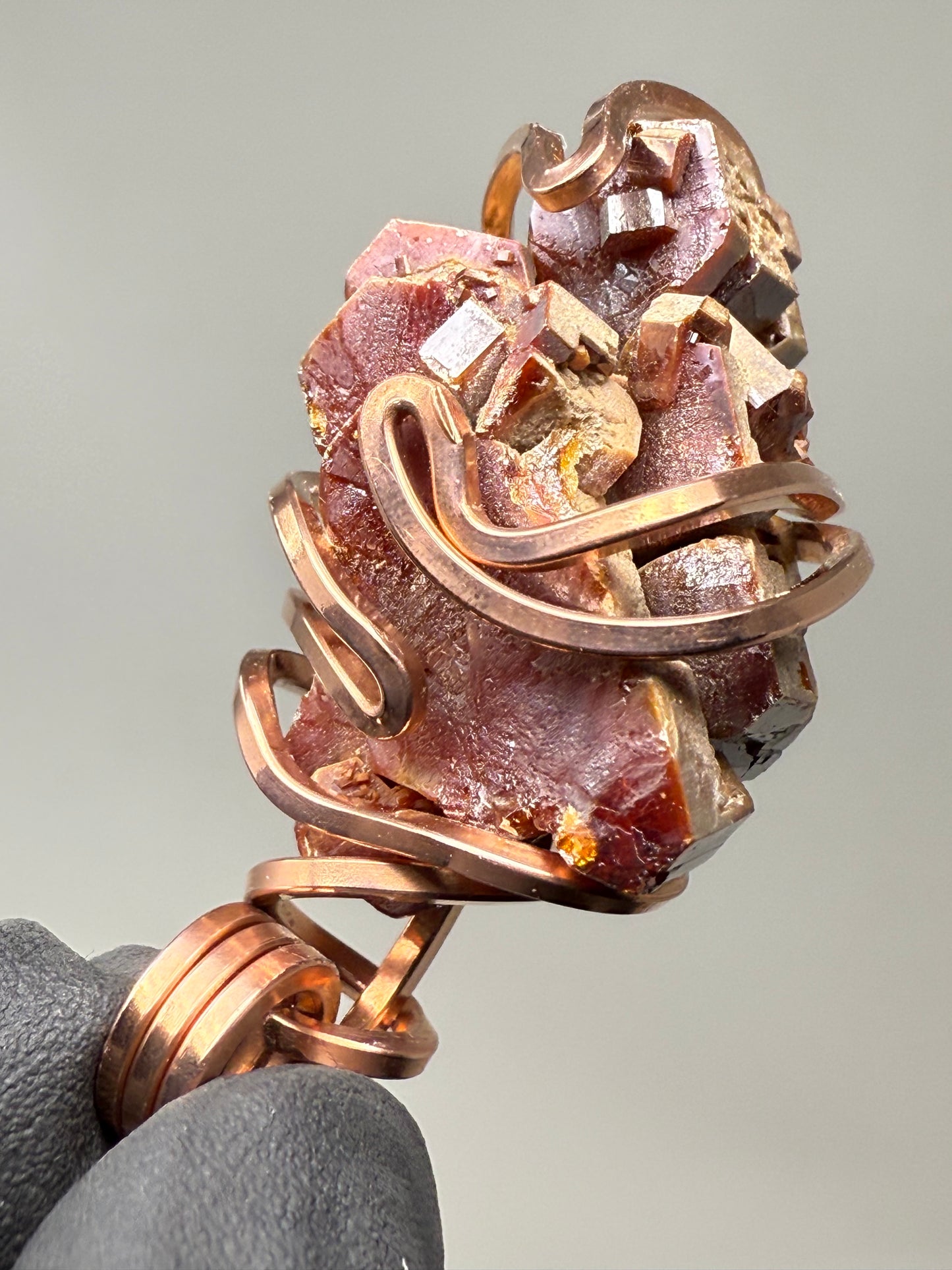 Vanadinite Large Copper PENDANT