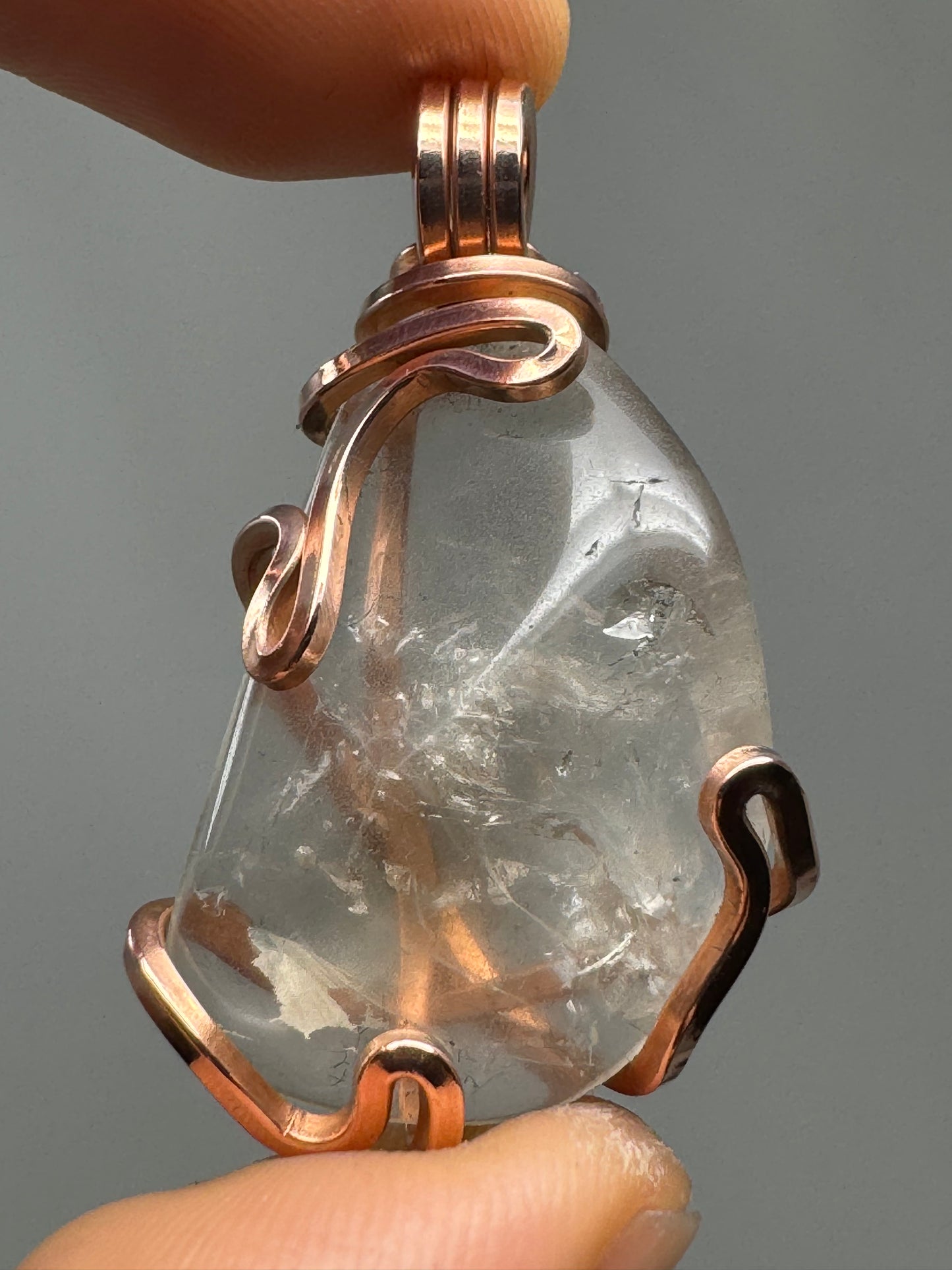 Herkimer Quartz Copper PENDANT