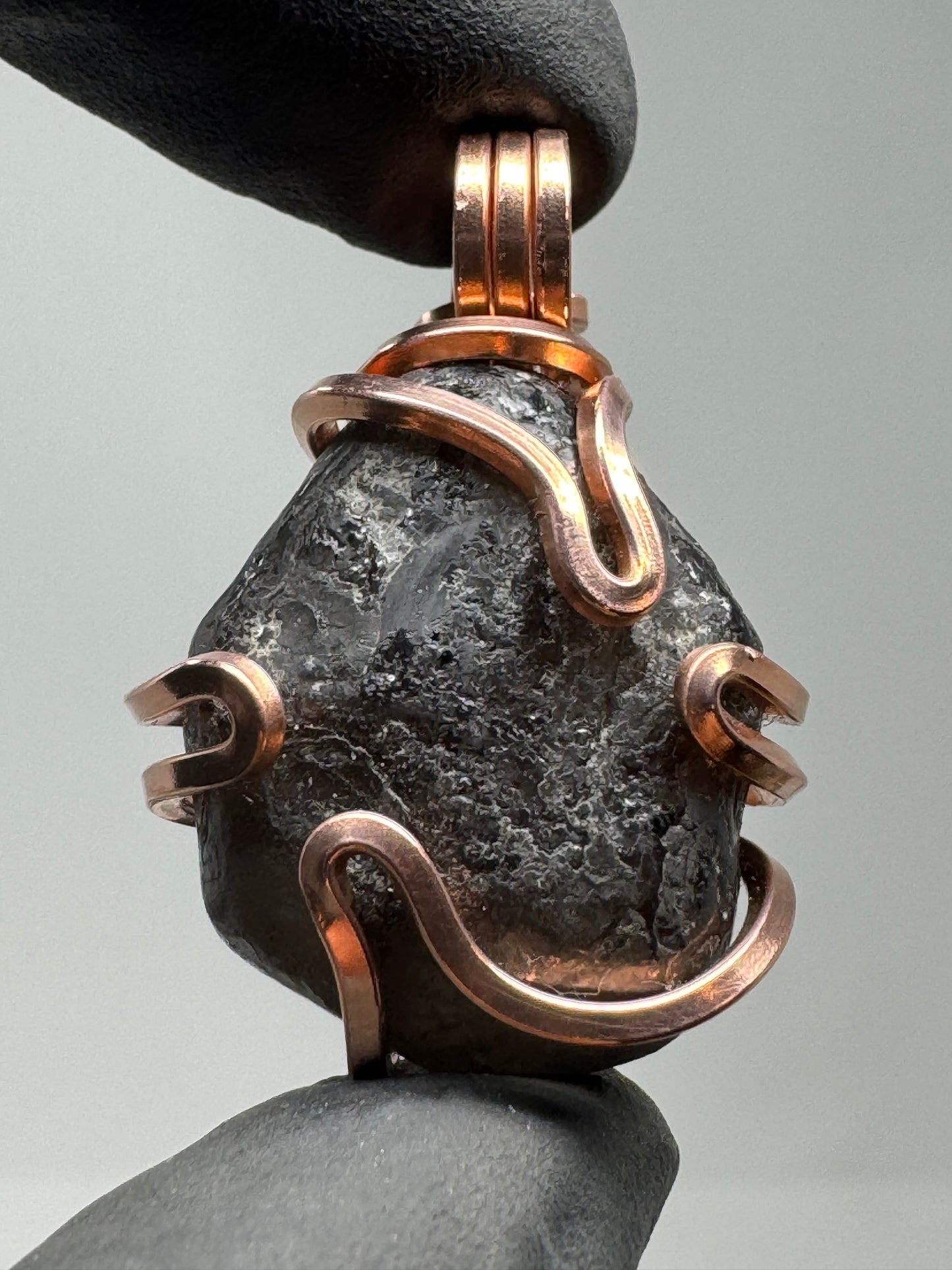 Apache Tear Copper PENDANT