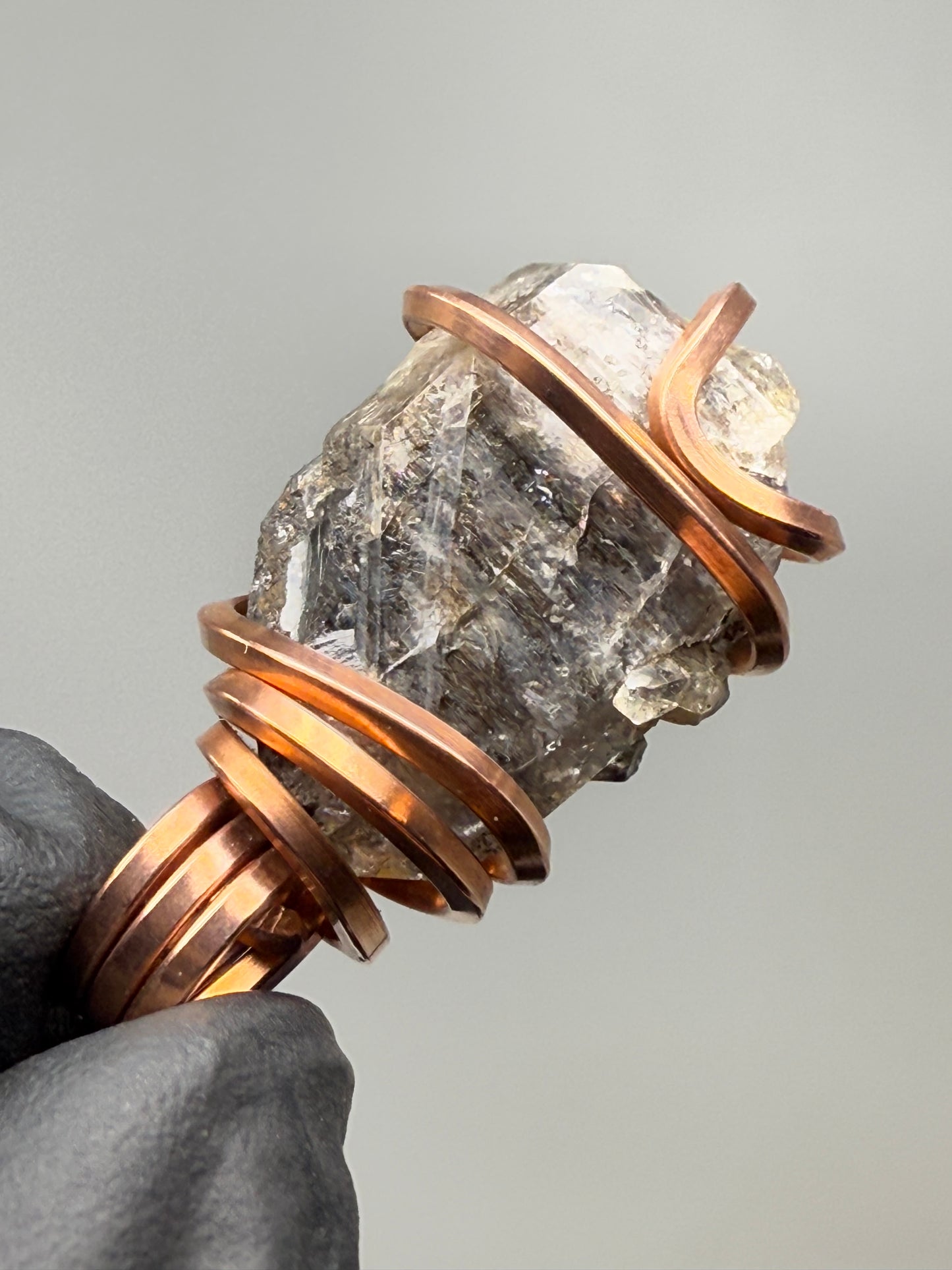 Smoky Herkimer Quartz Copper PENDANT