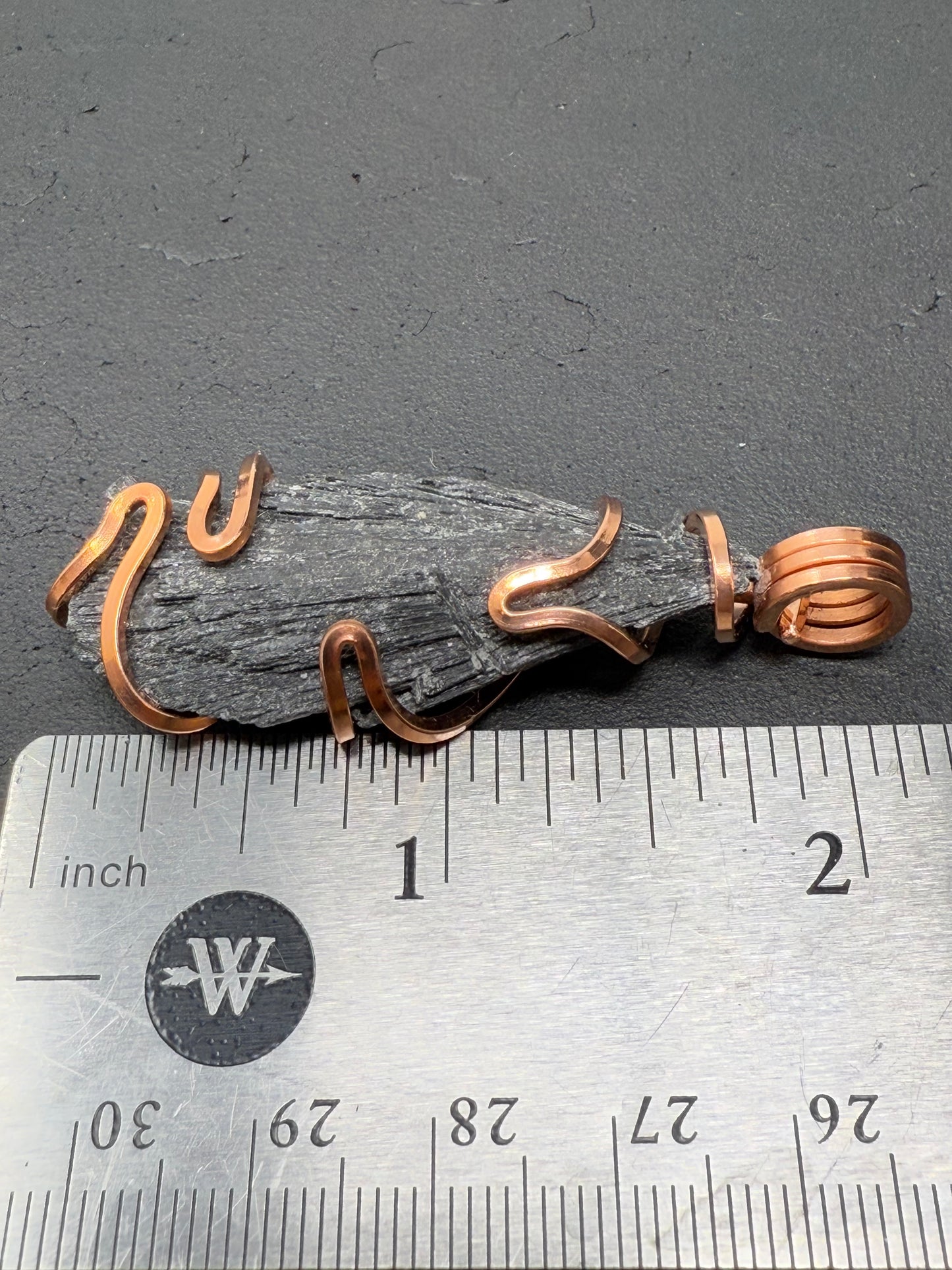 Black Kyanite Copper PENDANT #4
