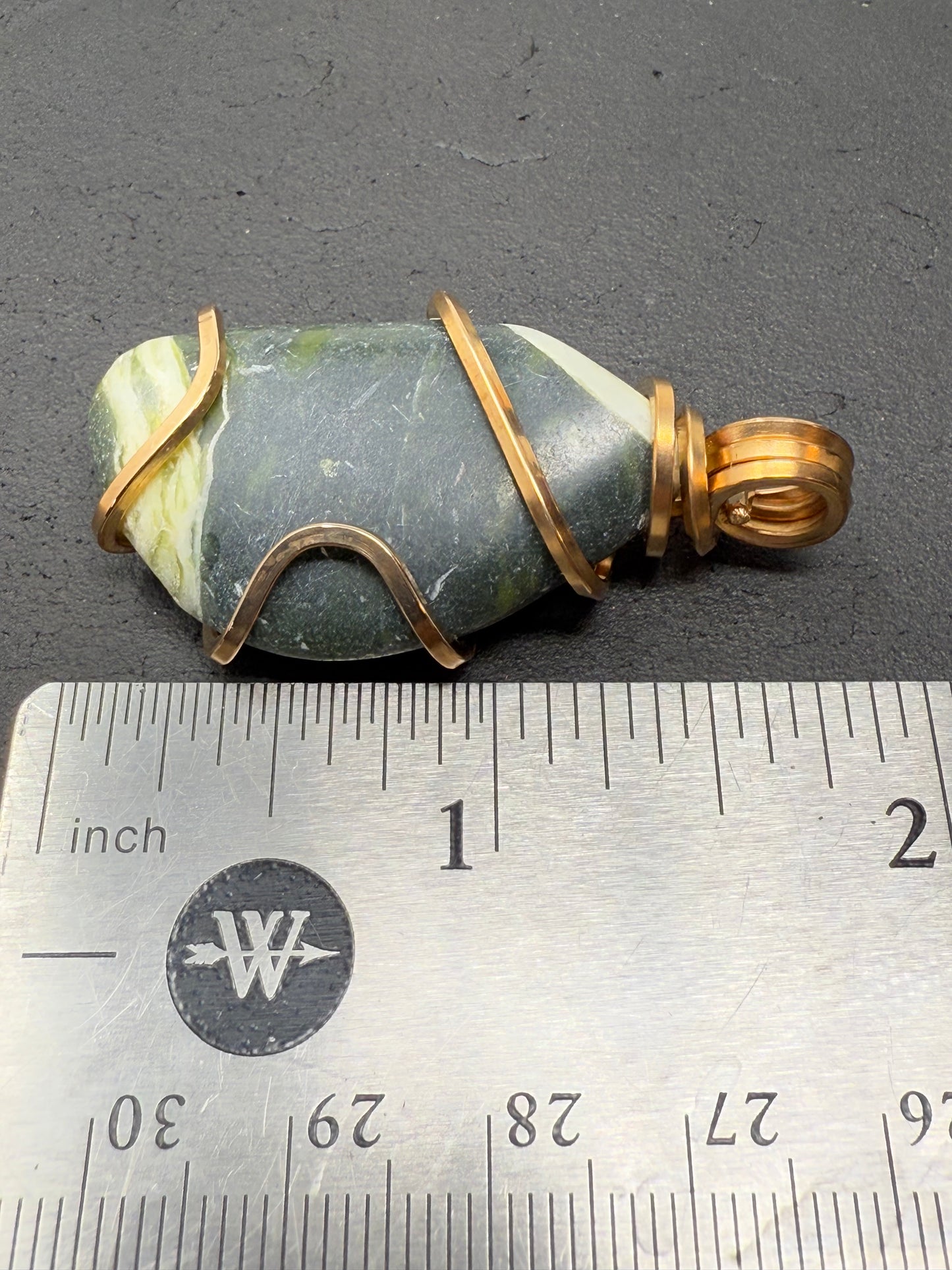 Washington Serpentine Merlin’s Gold Copper Alloy PENDANT #4
