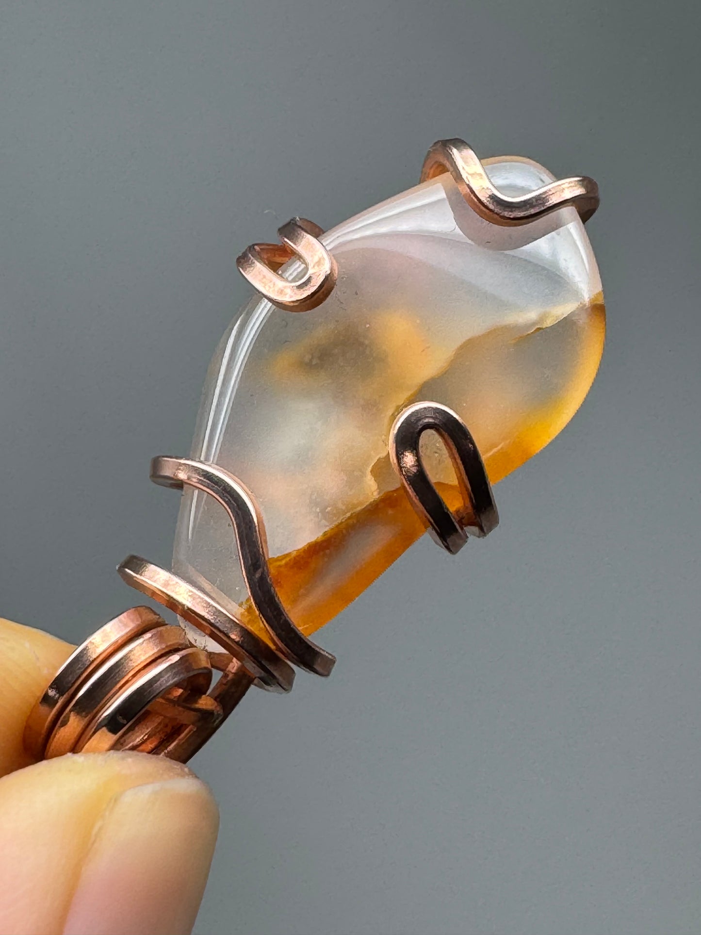 Madagascar Agate Copper PENDANT