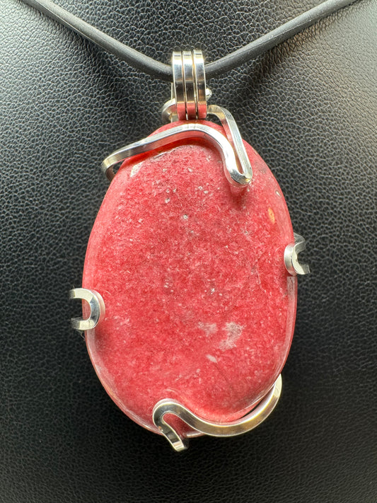 Thulite Sterling Silver Large PENDANT