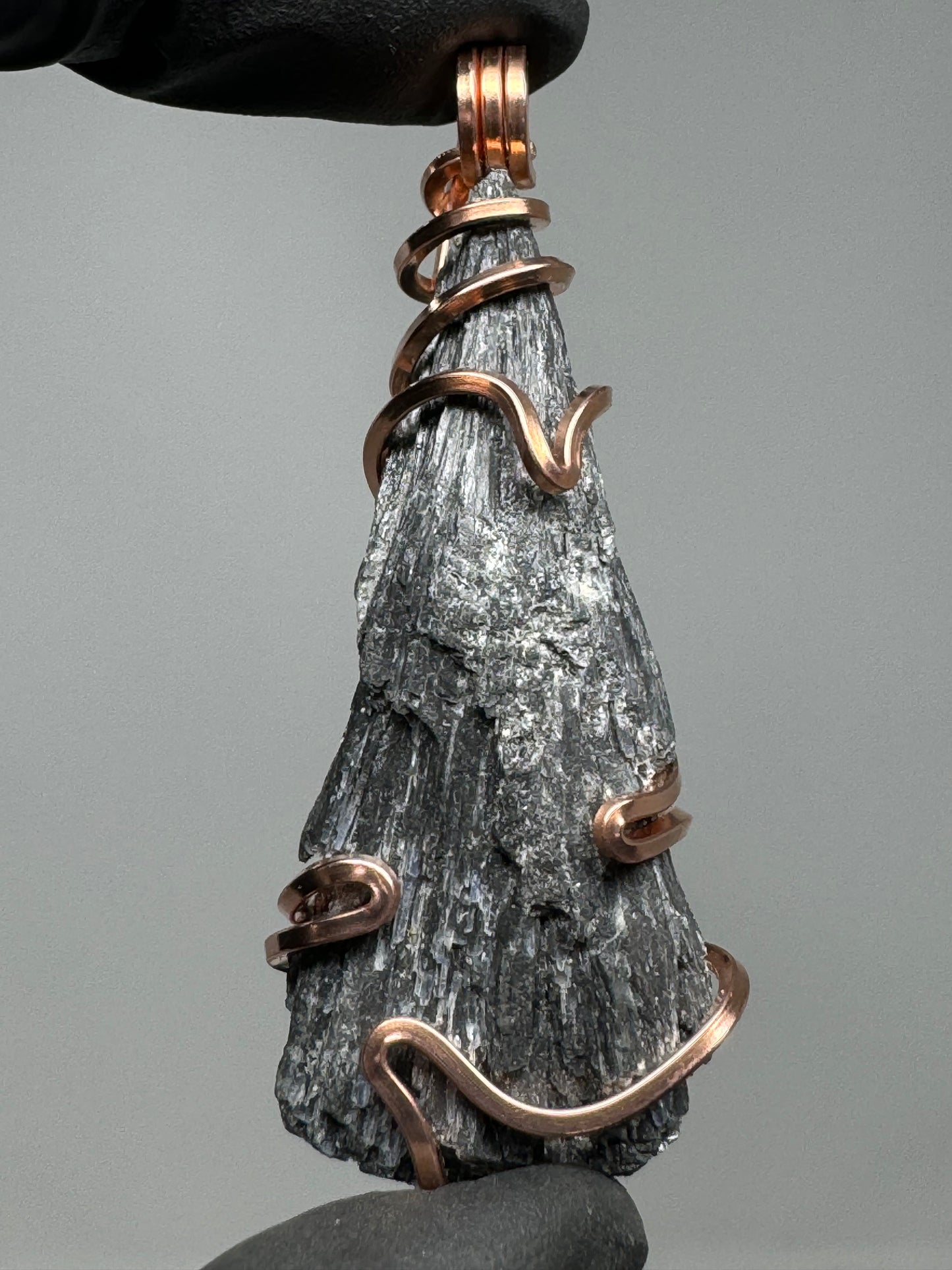 Black Kyanite Copper PENDANT #2