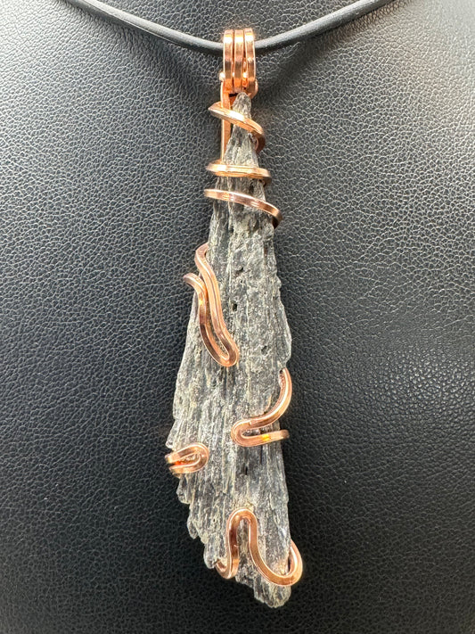 Black Kyanite Copper PENDANT #1