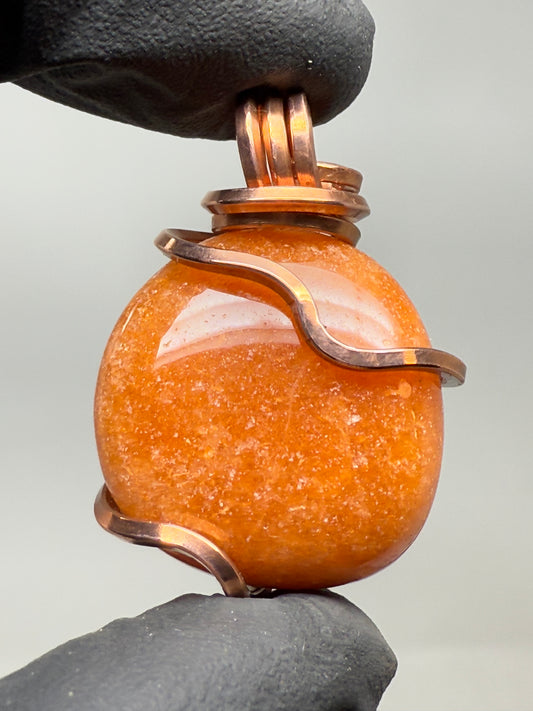 Red Aventurine Copper PENDANT #1