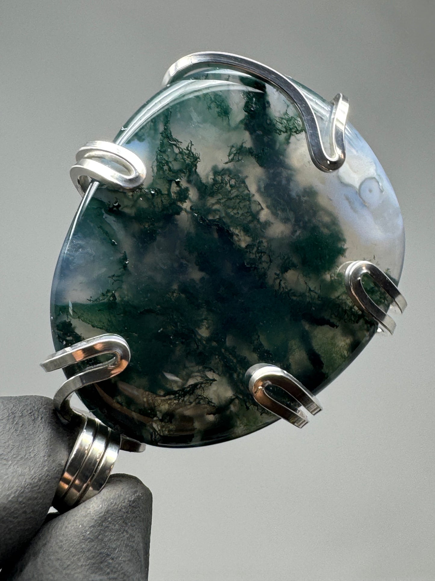 Moss Agate Sterling Silver PENDANT
