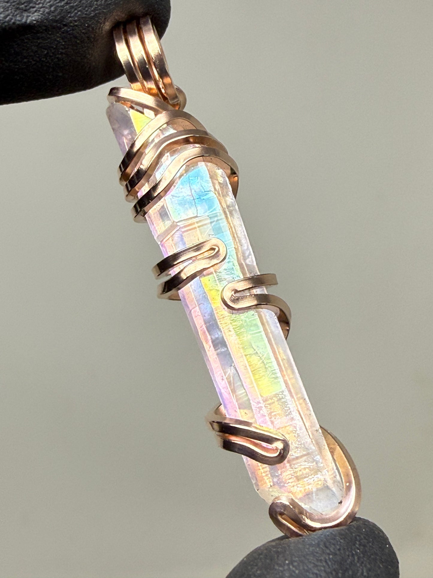 Angel Aura Quartz Rose Gold Filled PENDANT