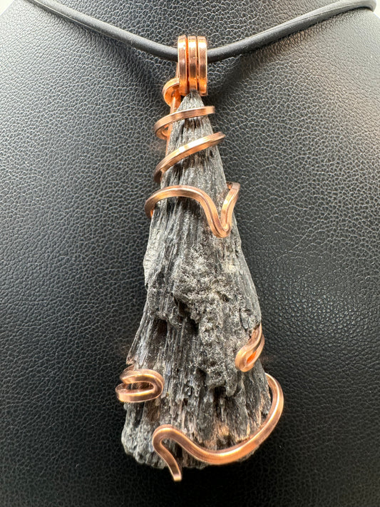 Black Kyanite Copper PENDANT #2