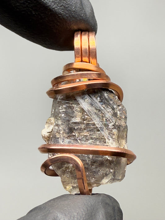 Smoky Herkimer Quartz Copper PENDANT