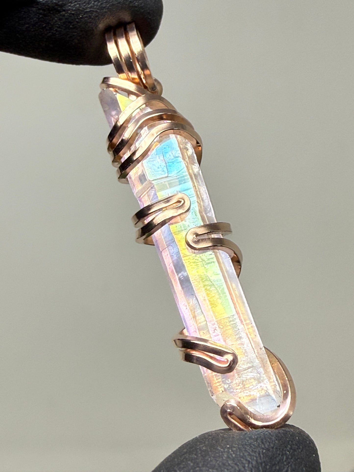 Angel Aura Quartz Rose Gold Filled PENDANT