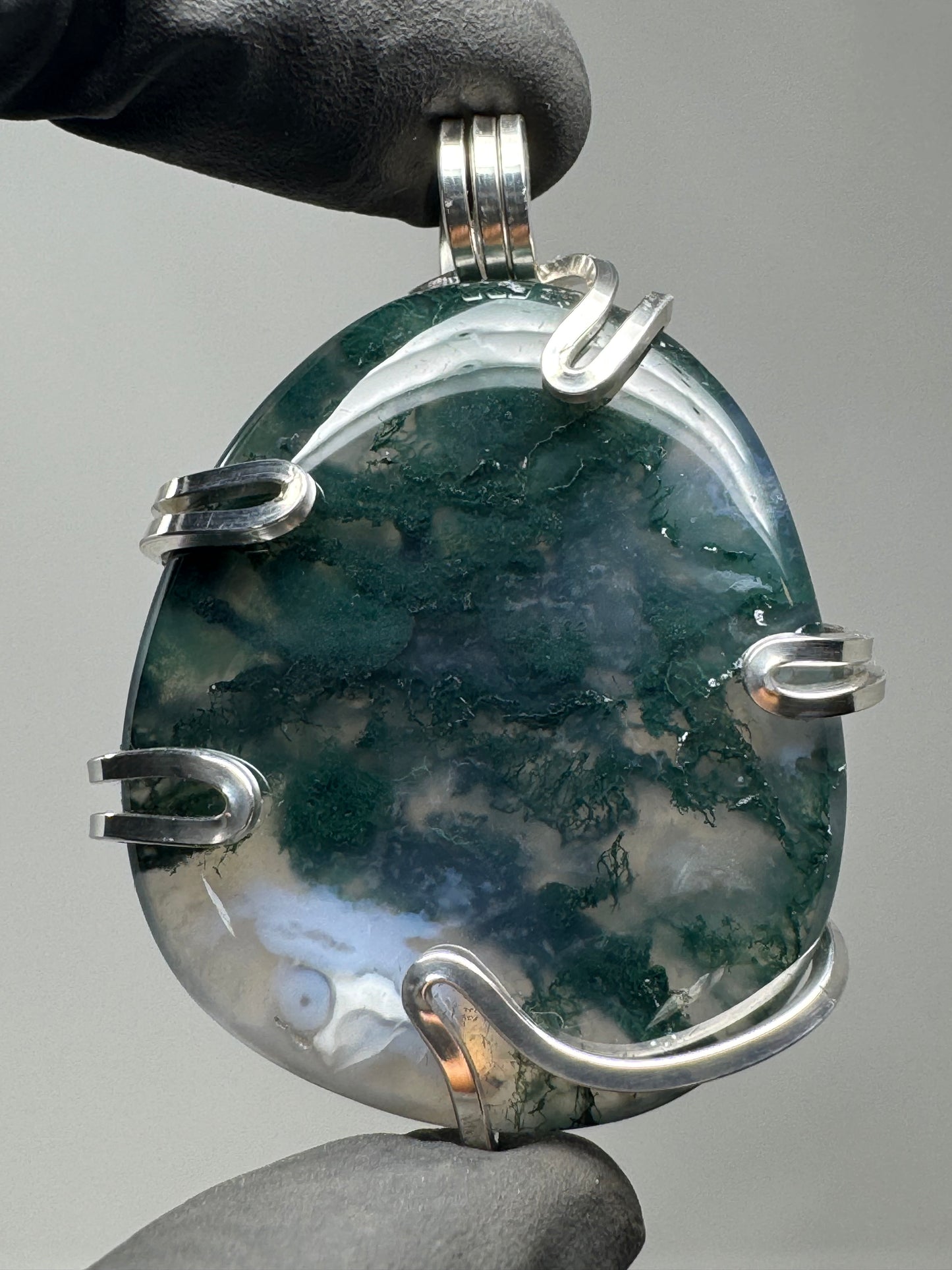 Moss Agate Sterling Silver PENDANT