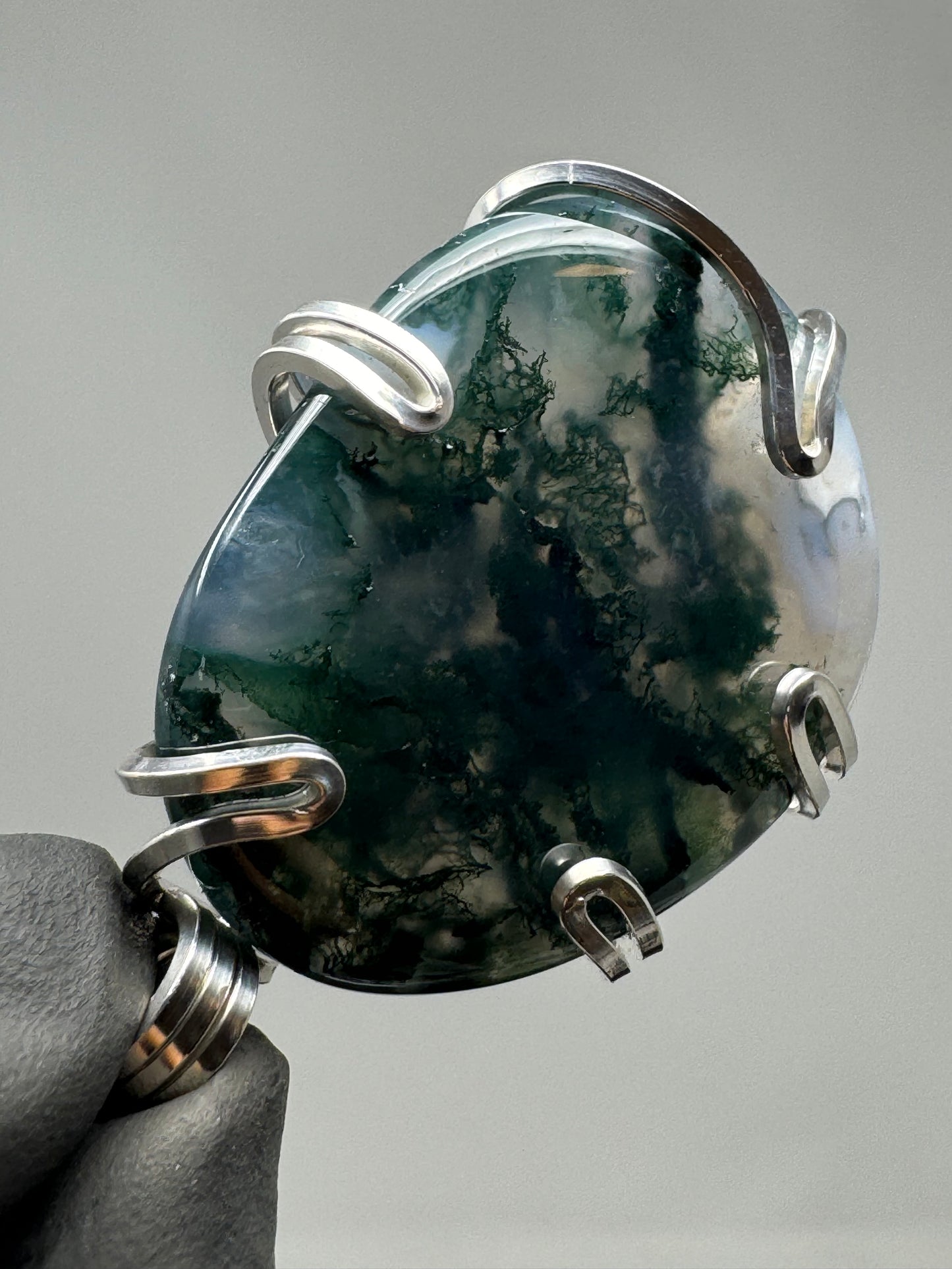 Moss Agate Sterling Silver PENDANT