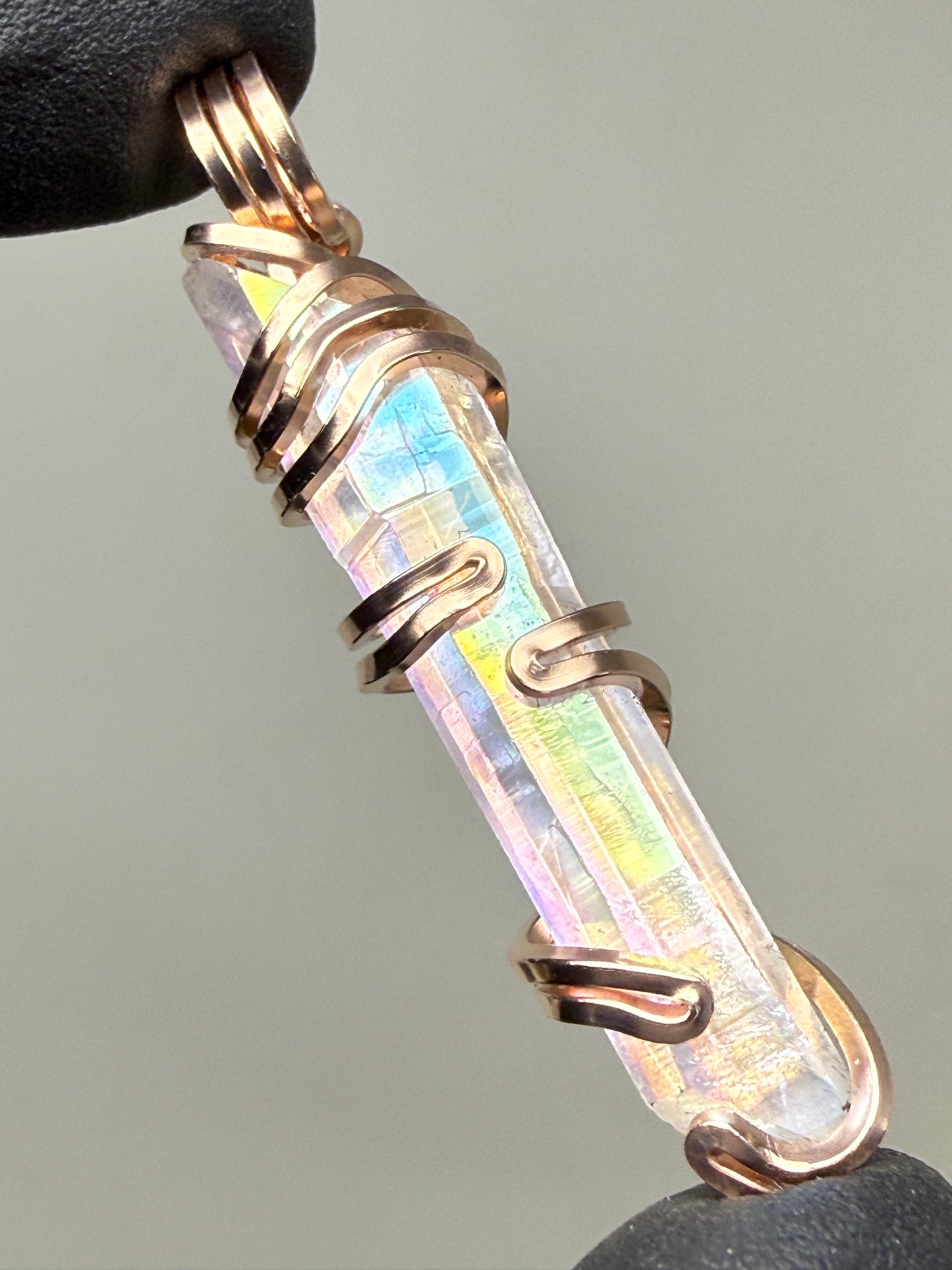 Angel Aura Quartz Rose Gold Filled PENDANT