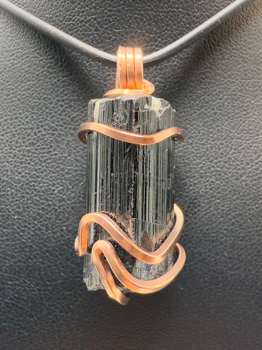 Black Tourmaline Copper PENDANT