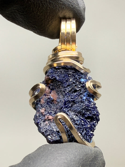 Azurite Yellow Gold Filled PENDANT